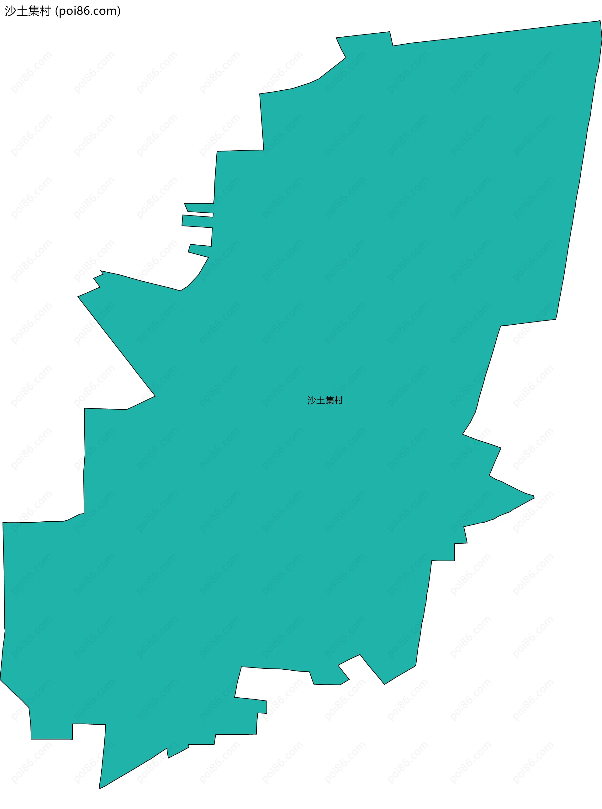 沙土集村边界地图