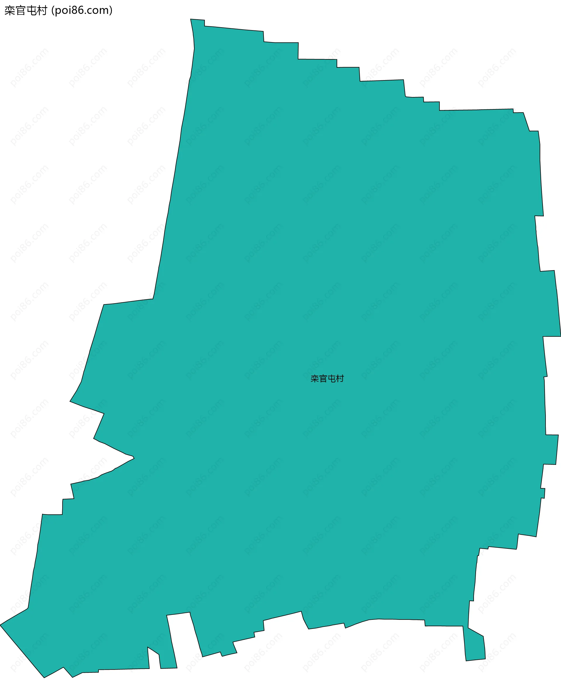 栾官屯村边界地图