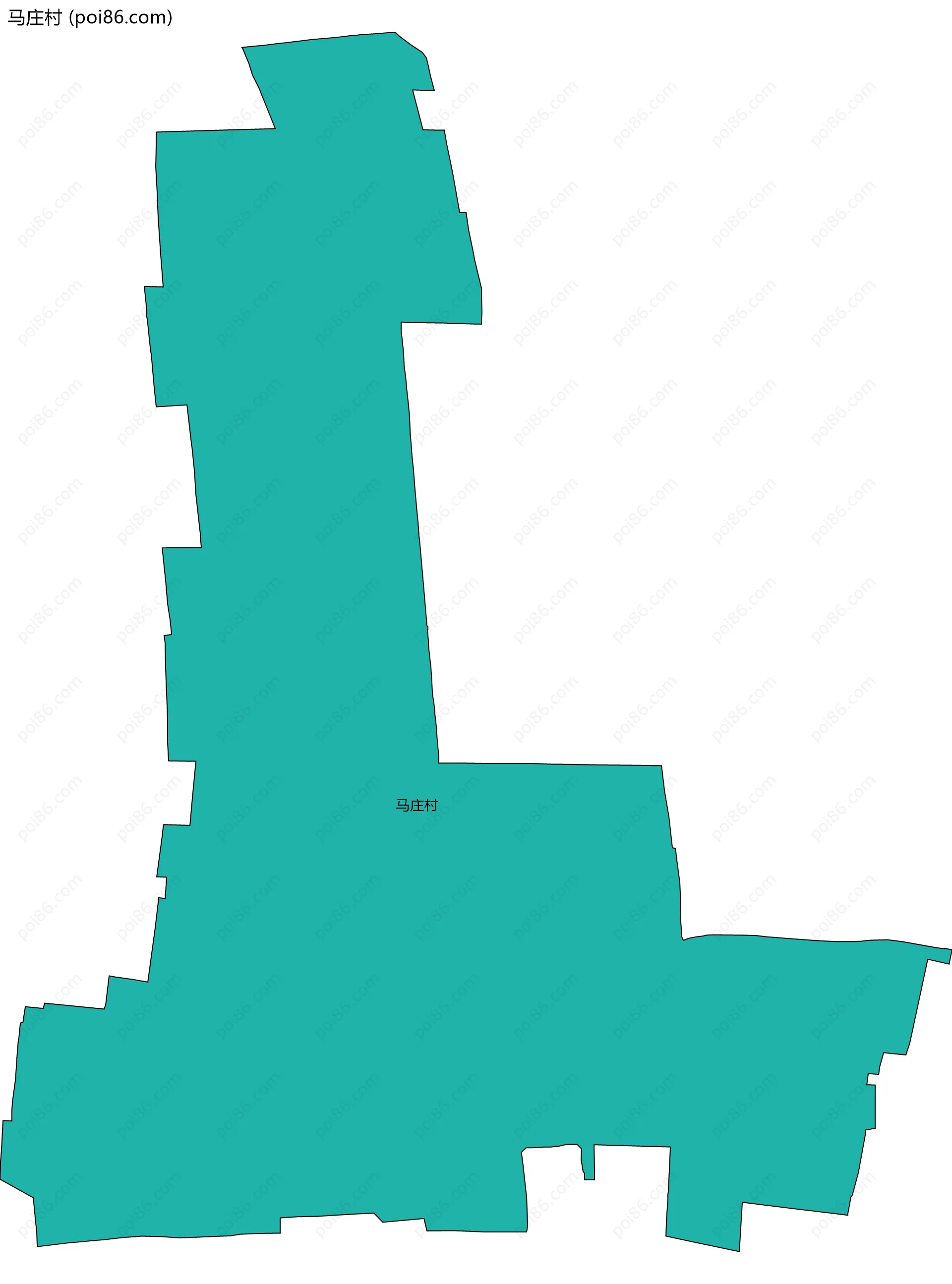 马庄村边界地图