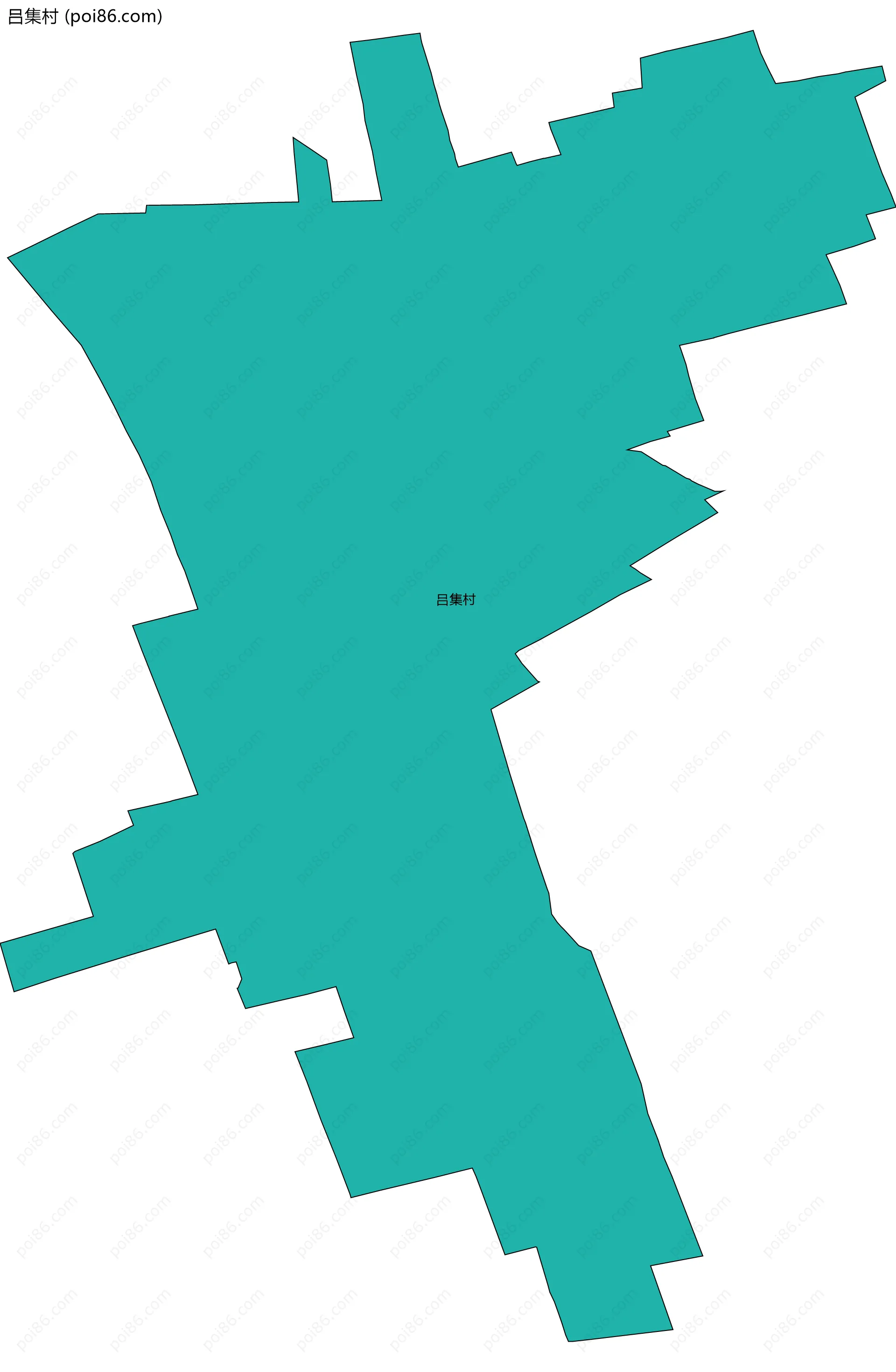 吕集村边界地图