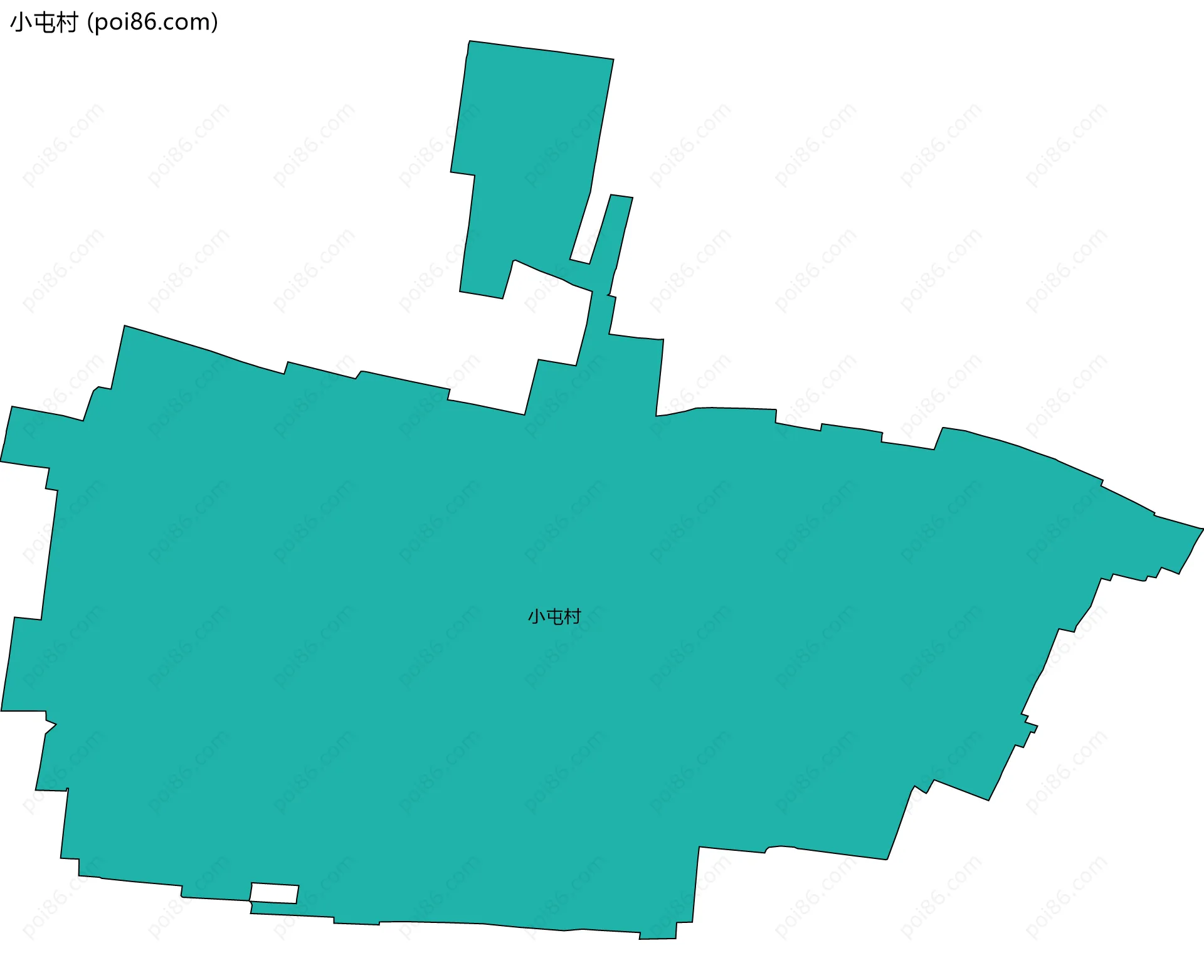 小屯村边界地图