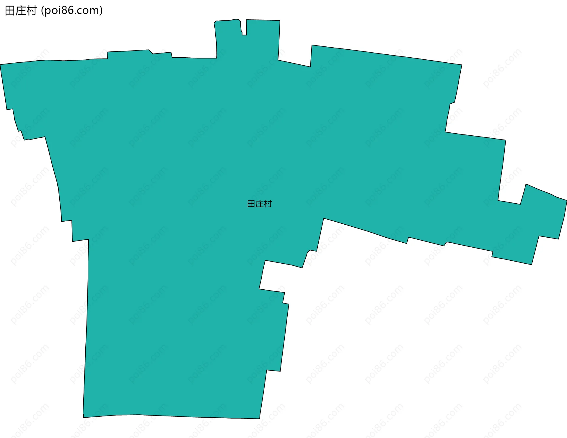 田庄村边界地图