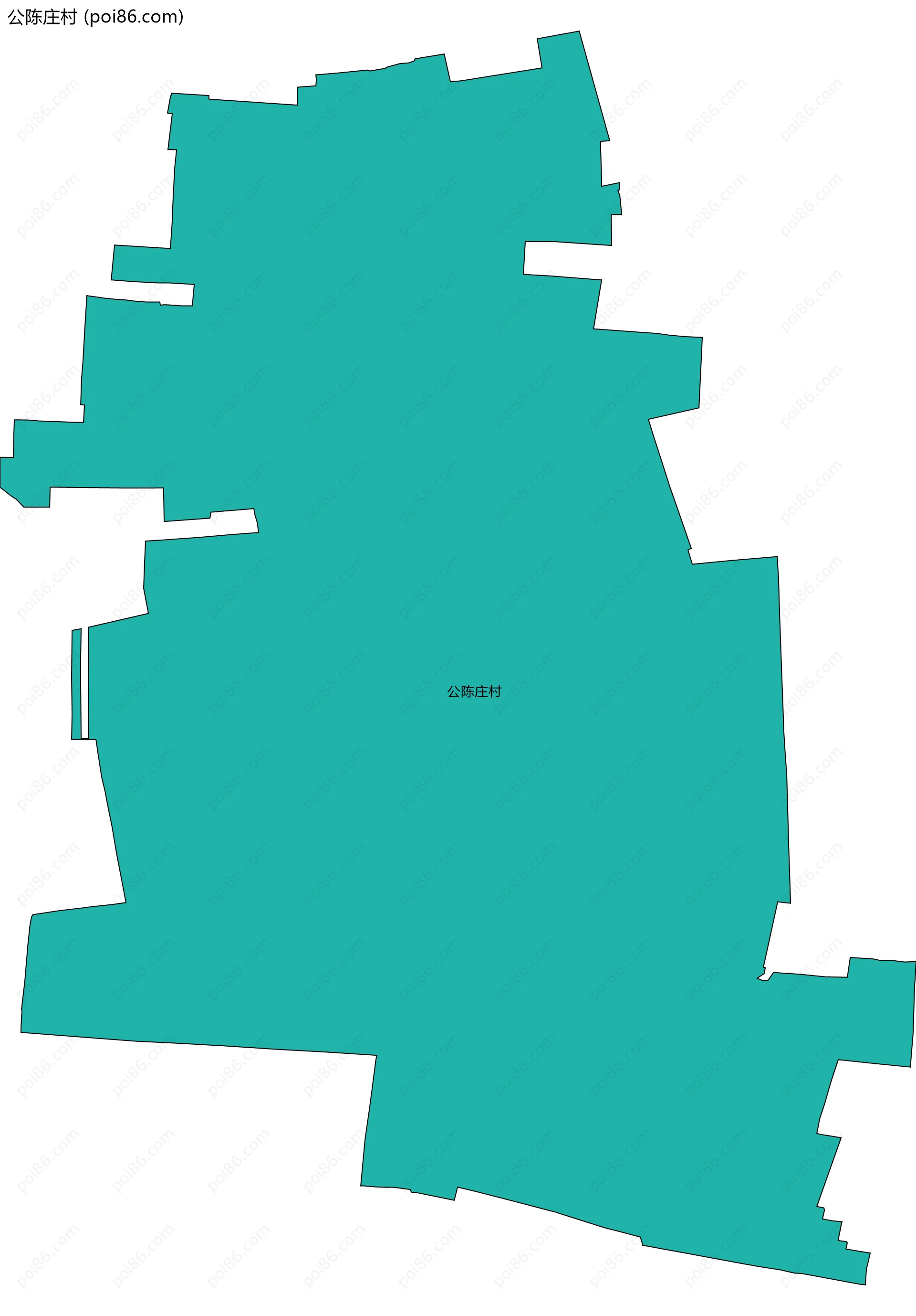 公陈庄村边界地图