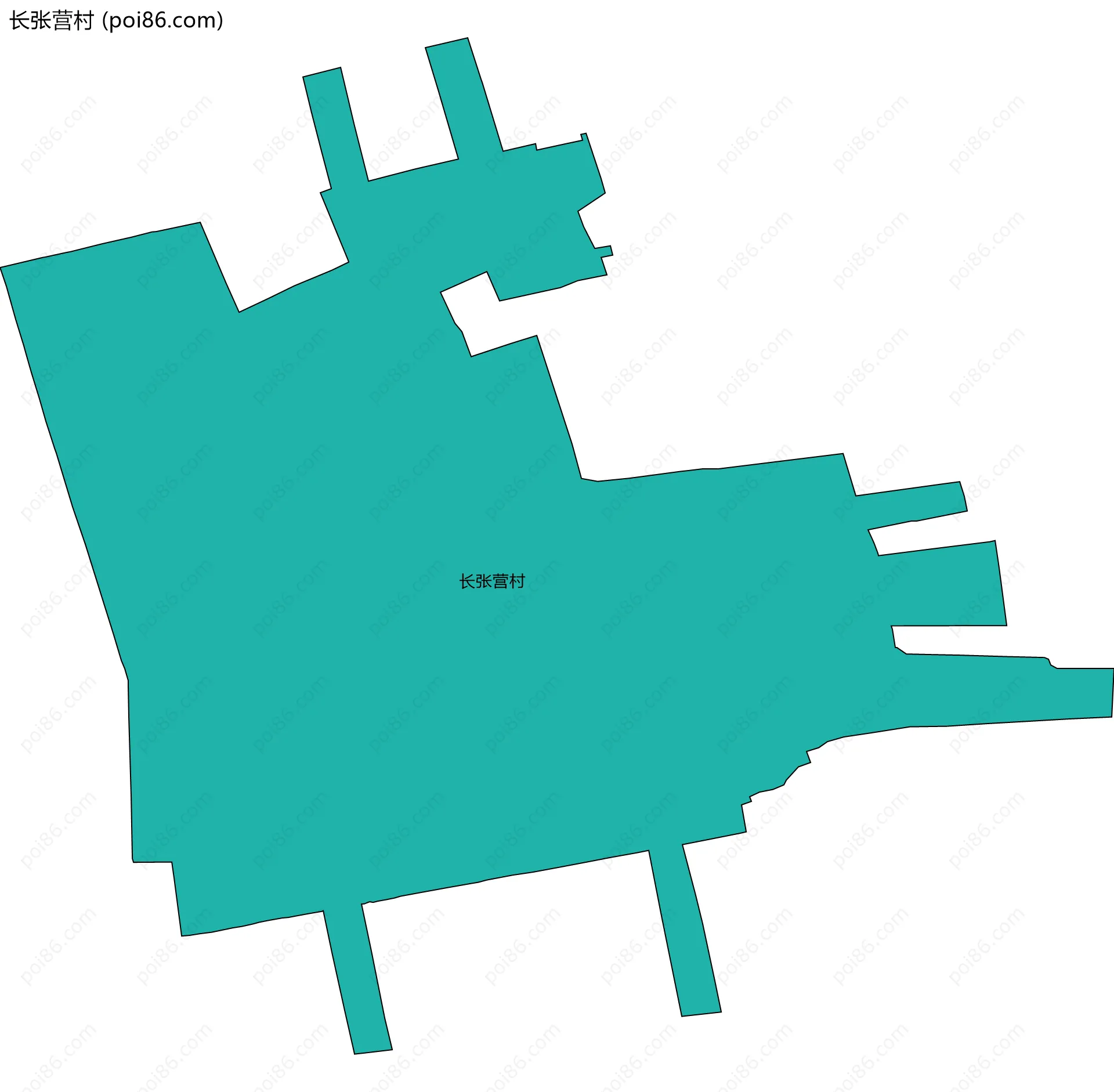 长张营村边界地图