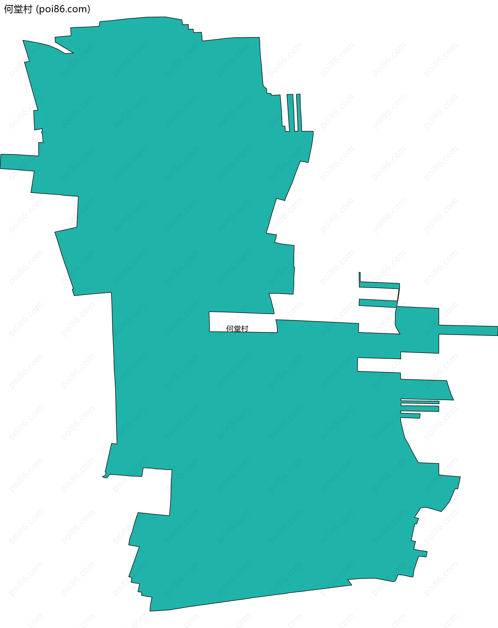 何堂村边界地图