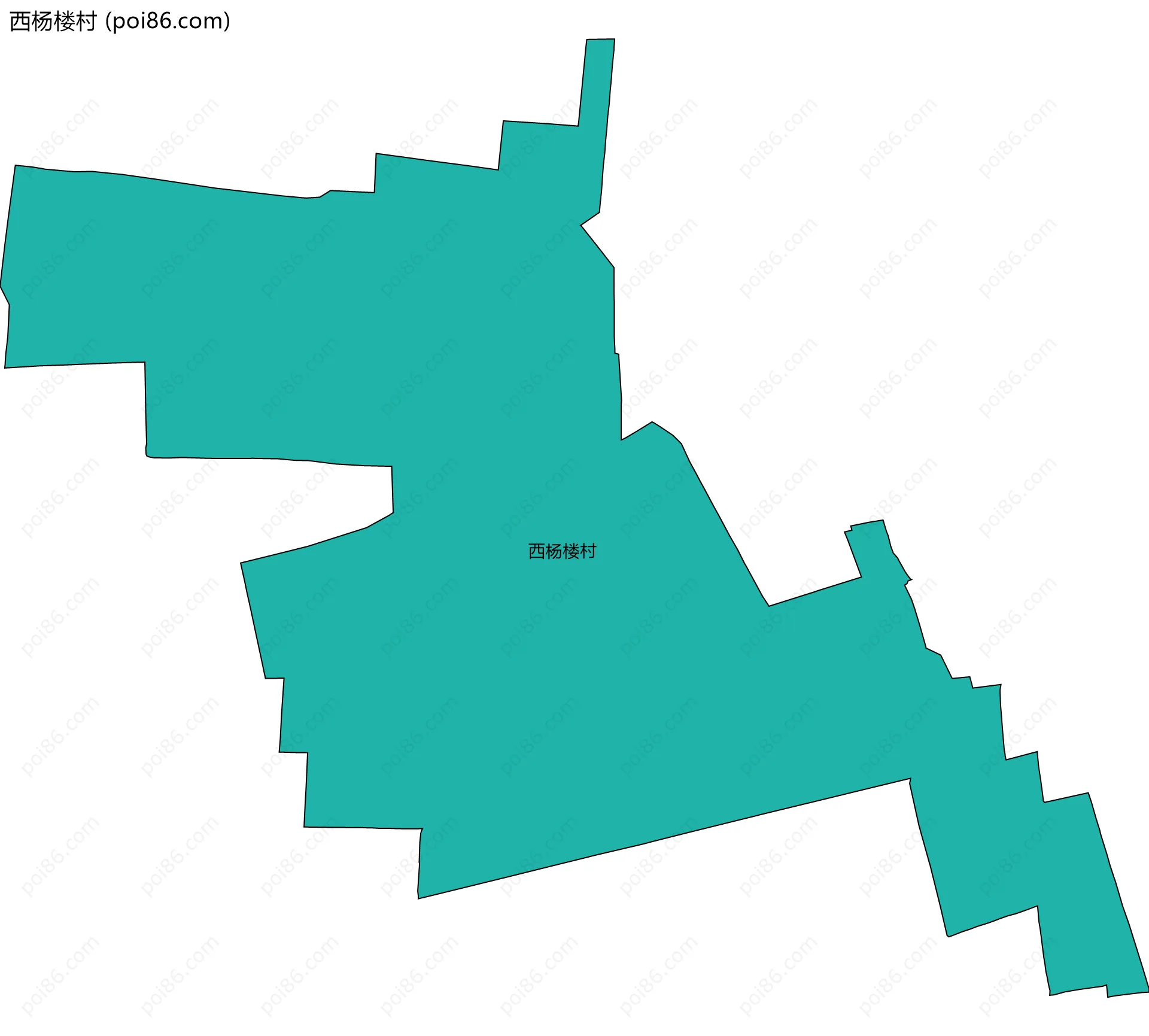 西杨楼村边界地图