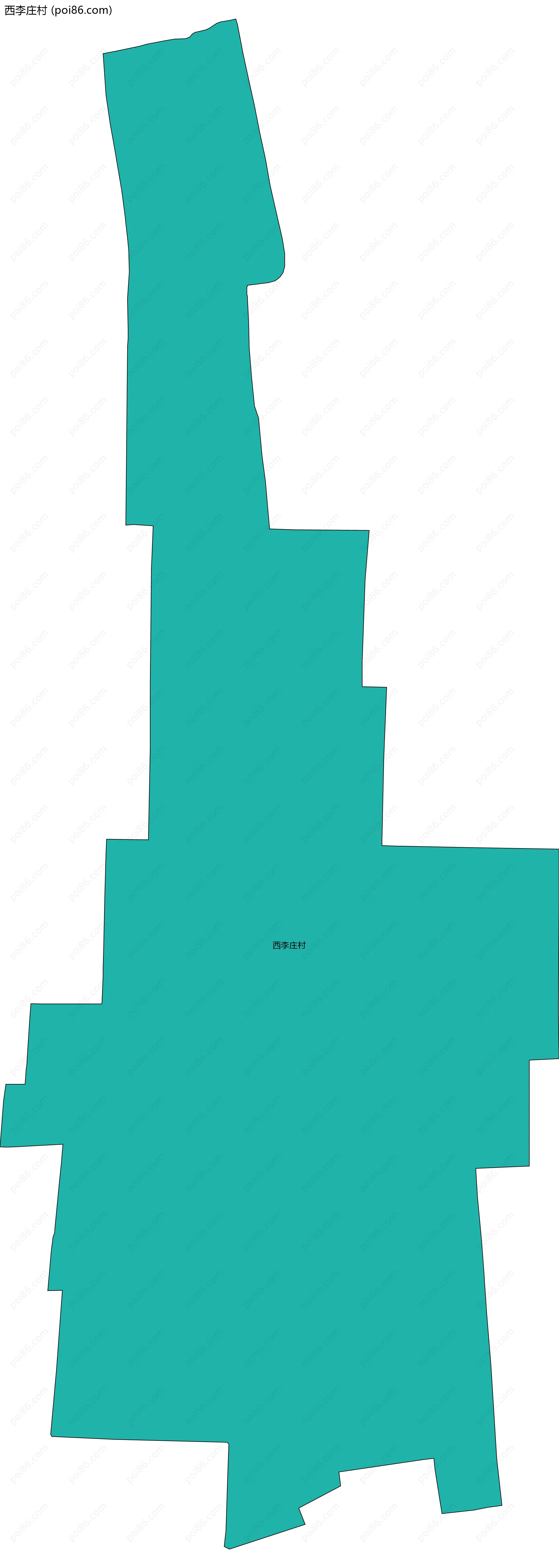 西李庄村边界地图