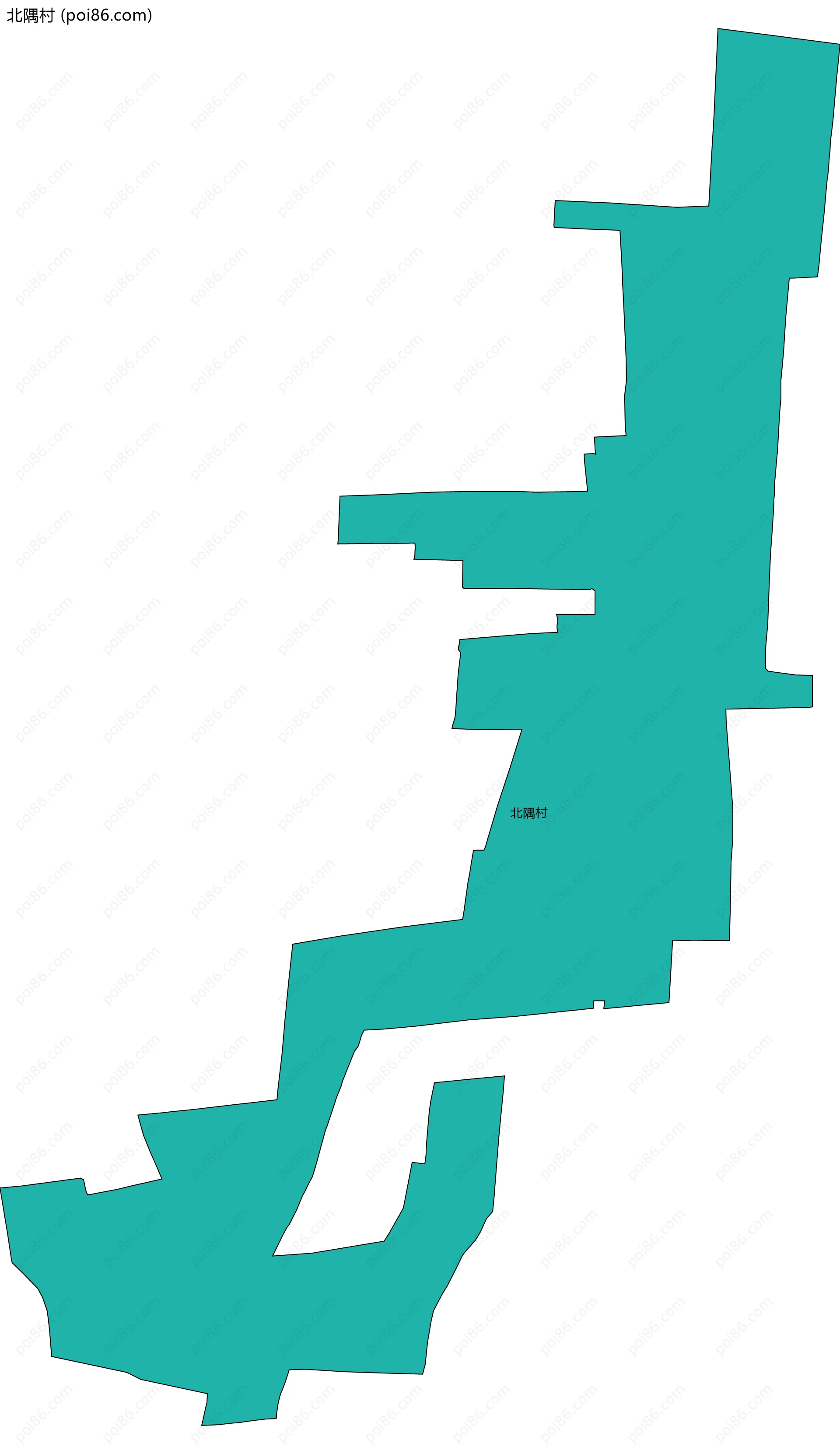 北隅村边界地图
