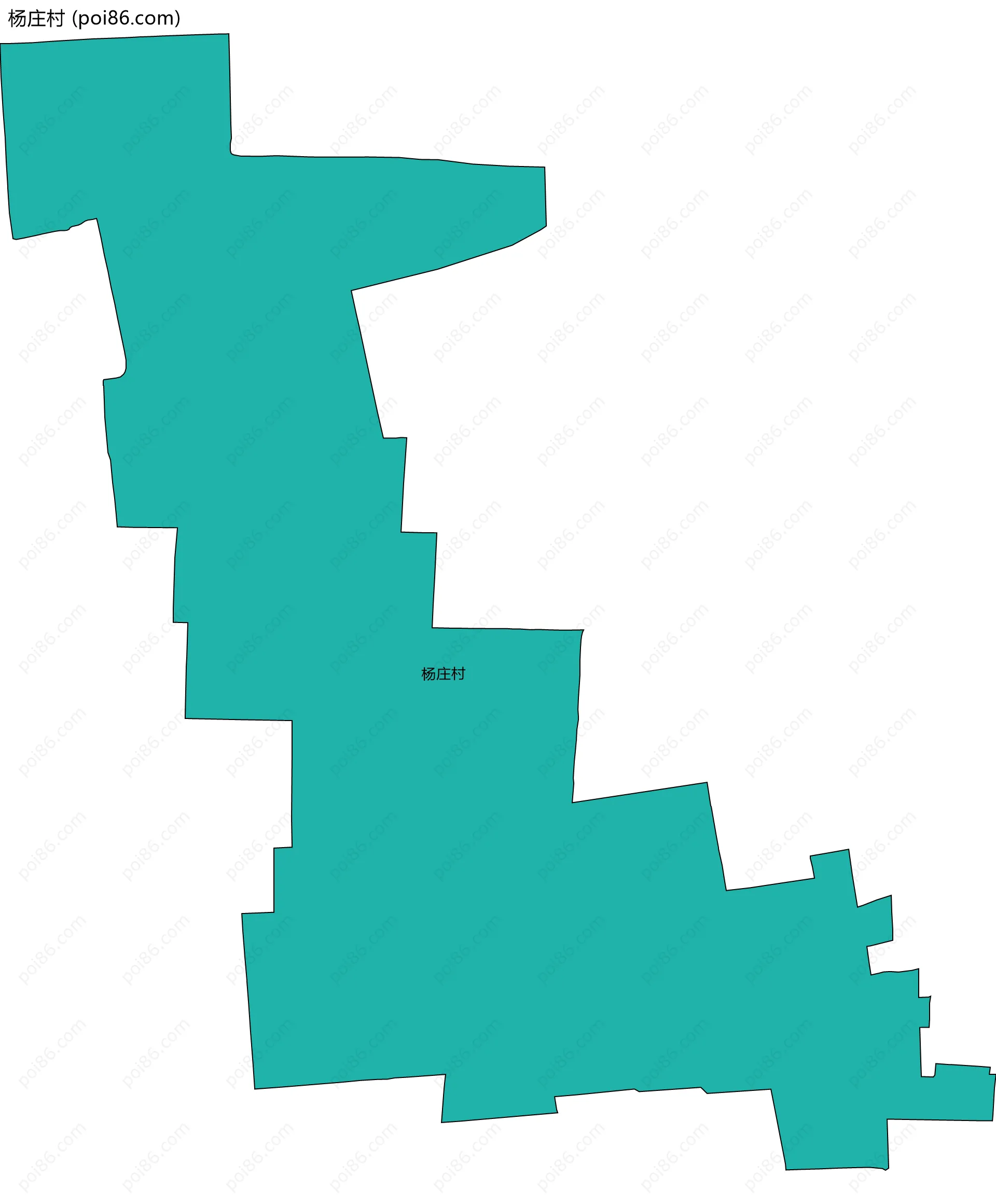 杨庄村边界地图