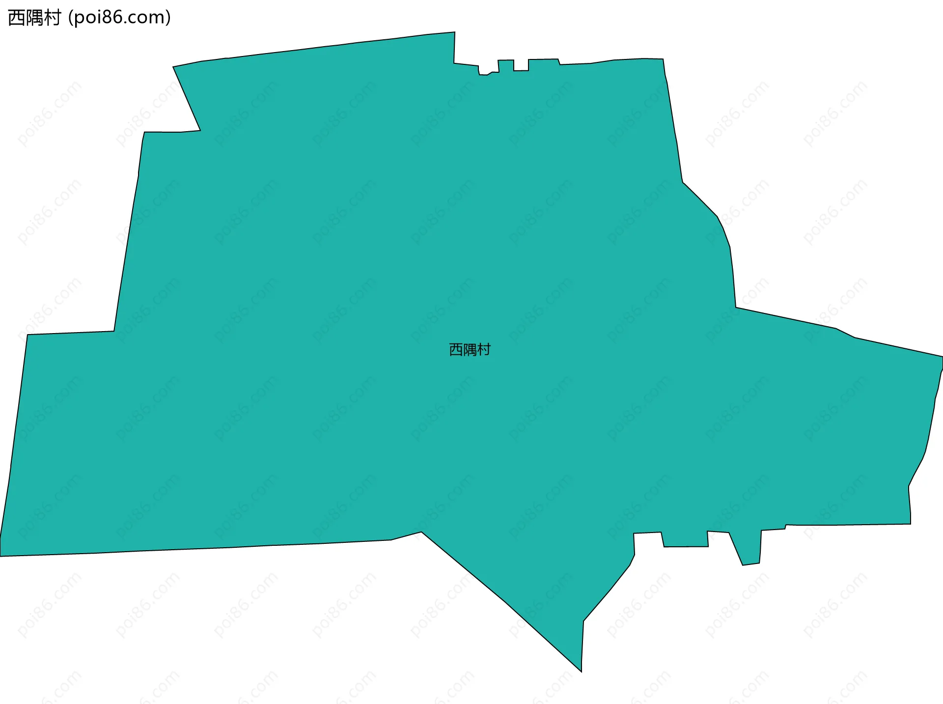 西隅村边界地图