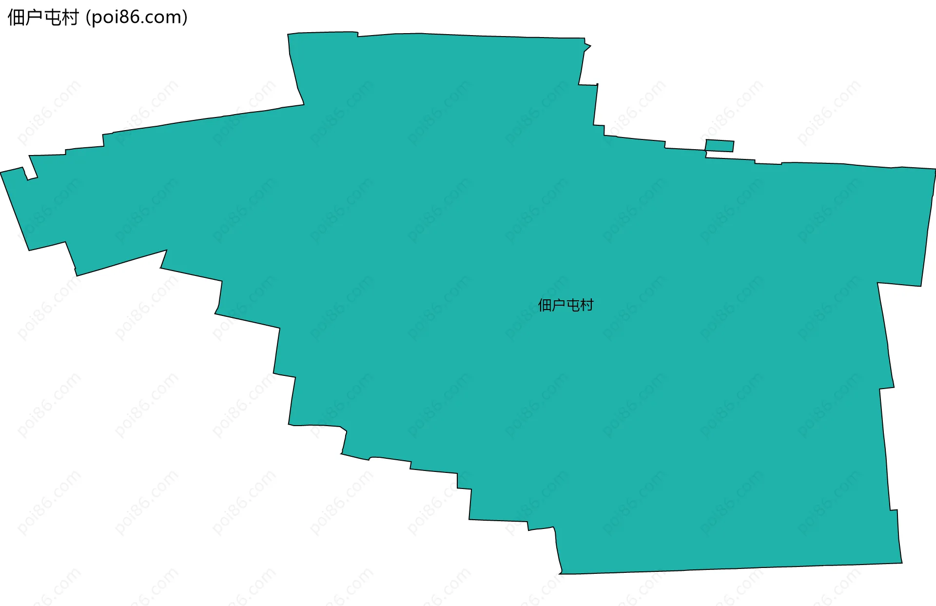佃户屯村边界地图