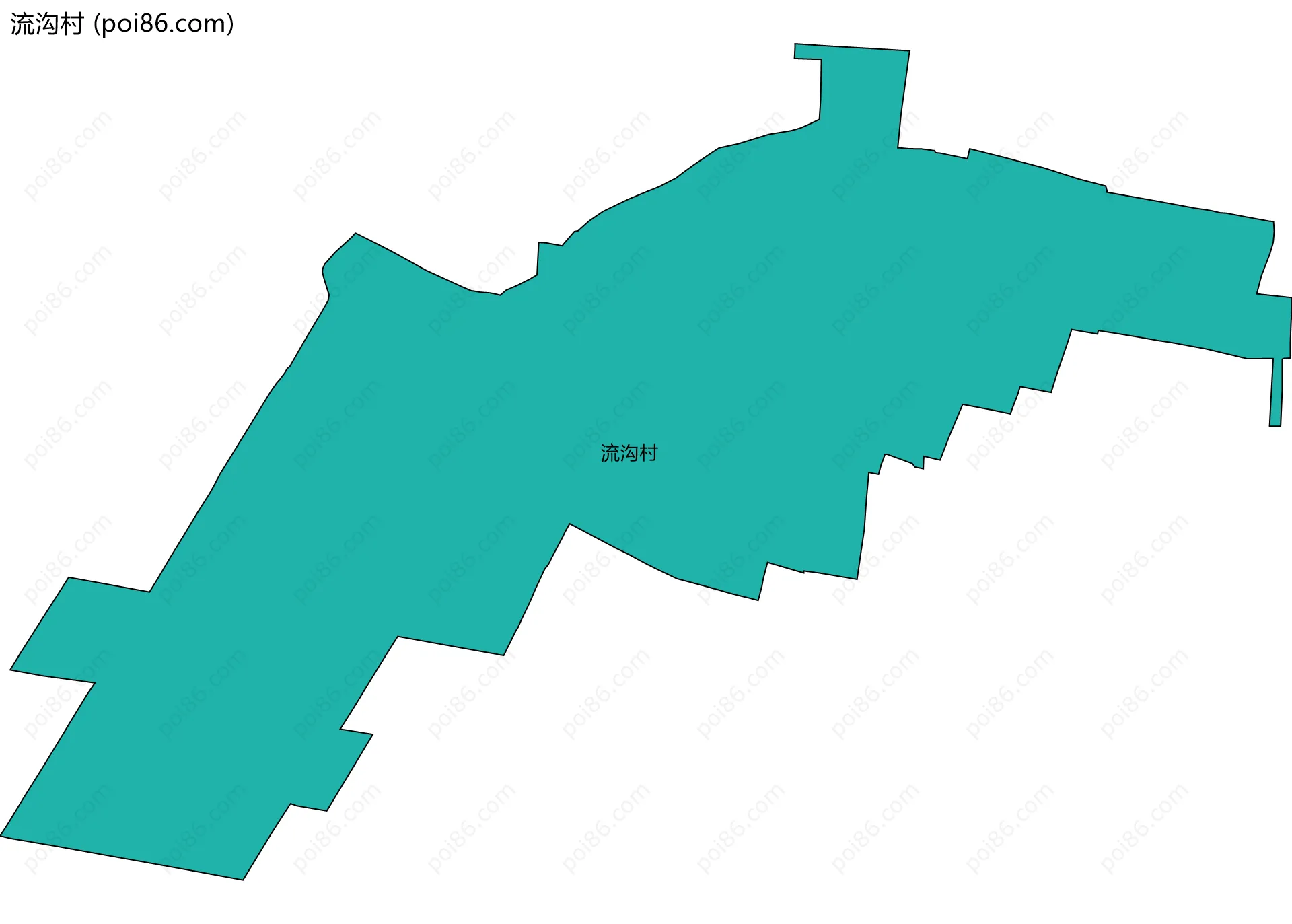 流沟村边界地图