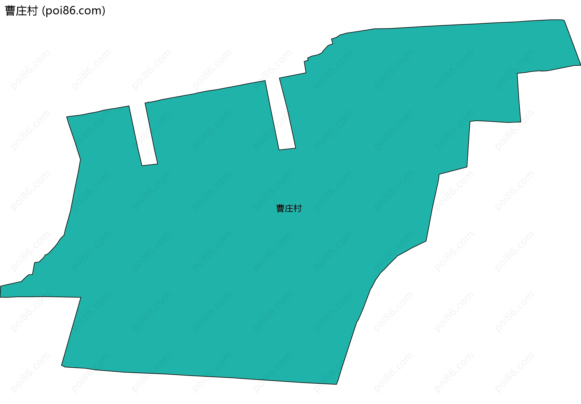 曹庄村边界地图