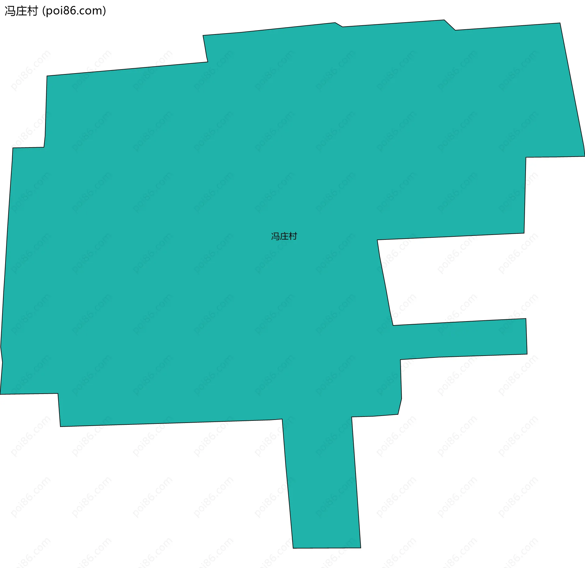 冯庄村边界地图