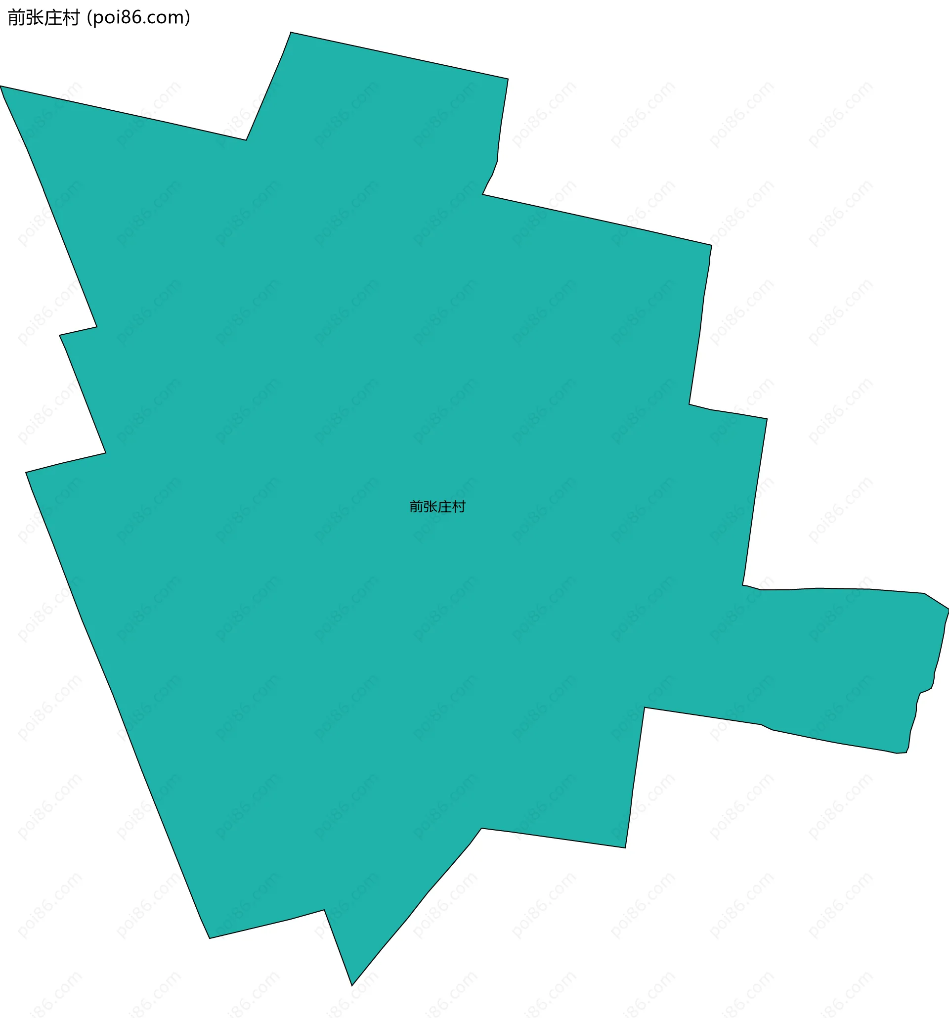 前张庄村边界地图