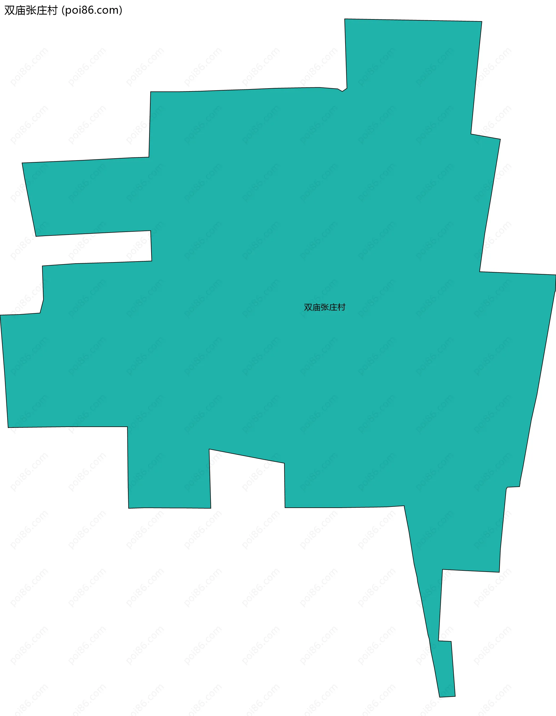 双庙张庄村边界地图
