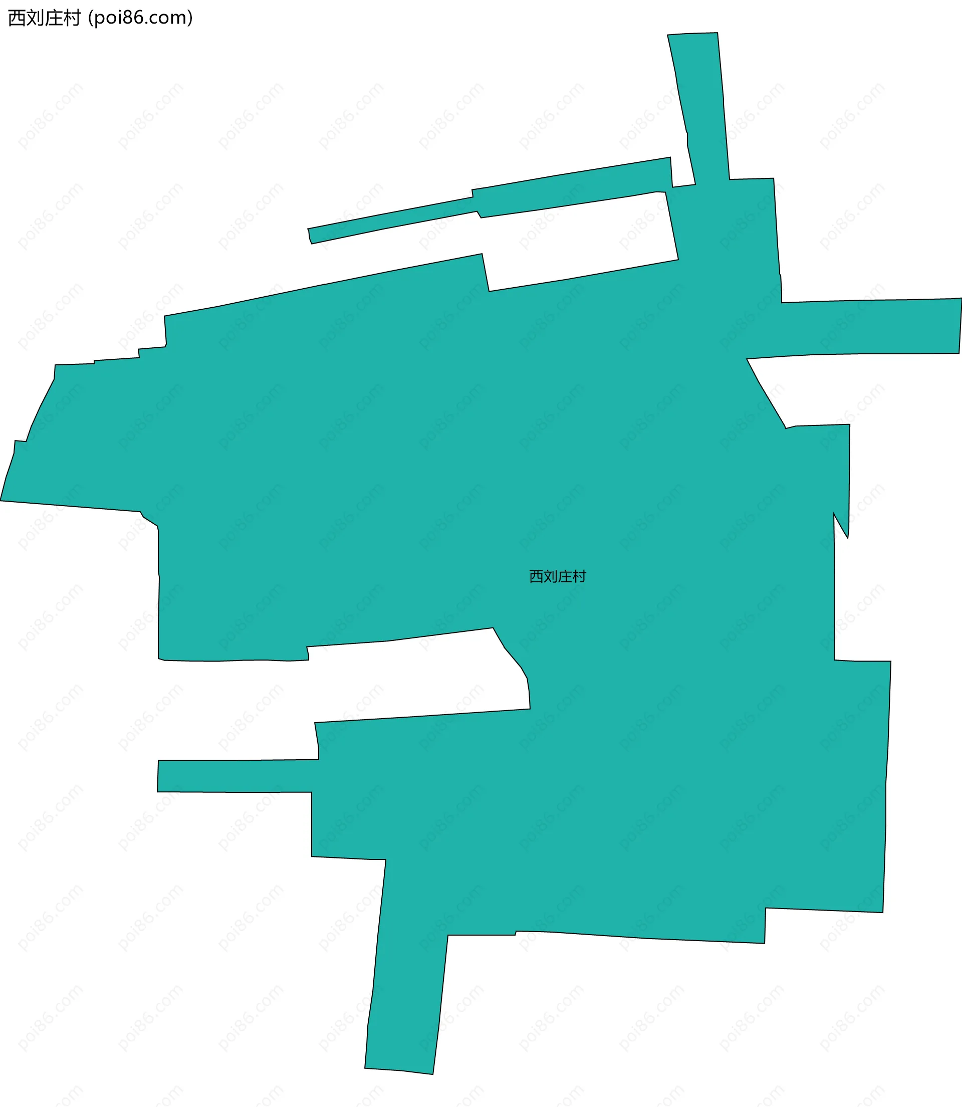 西刘庄村边界地图