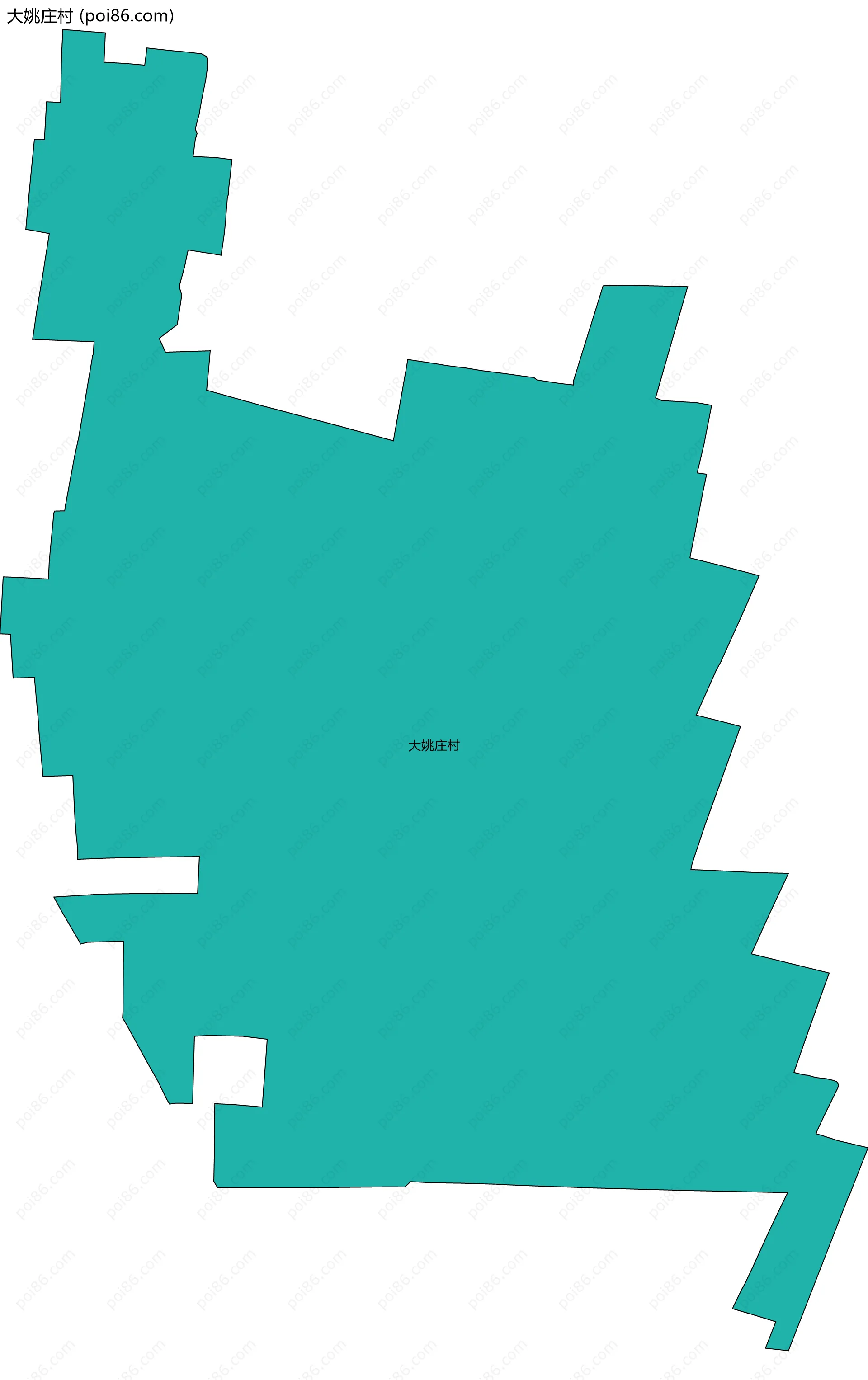 大姚庄村边界地图