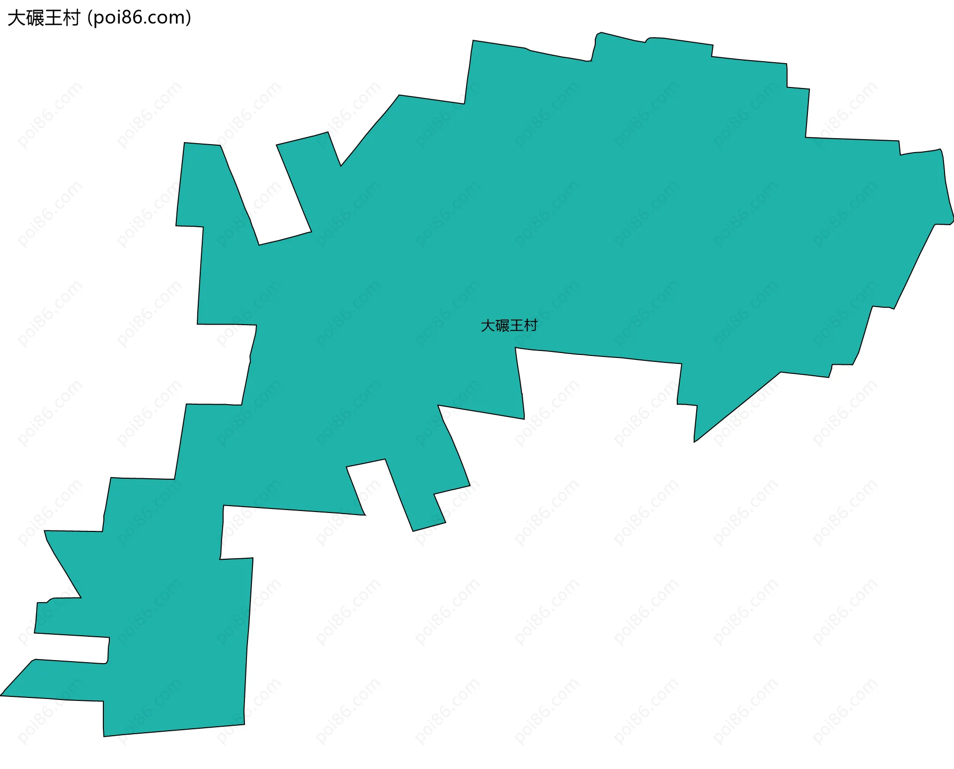 大碾王村边界地图