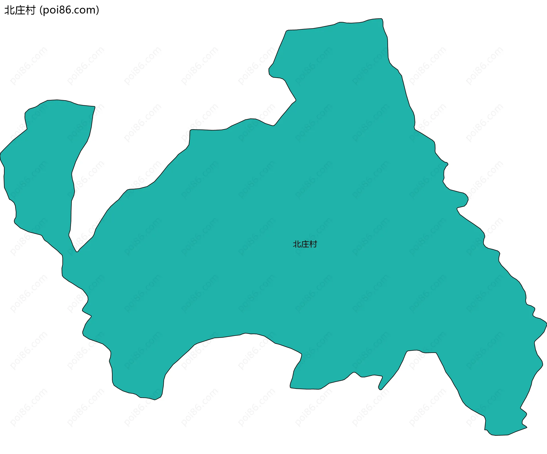 北庄村边界地图