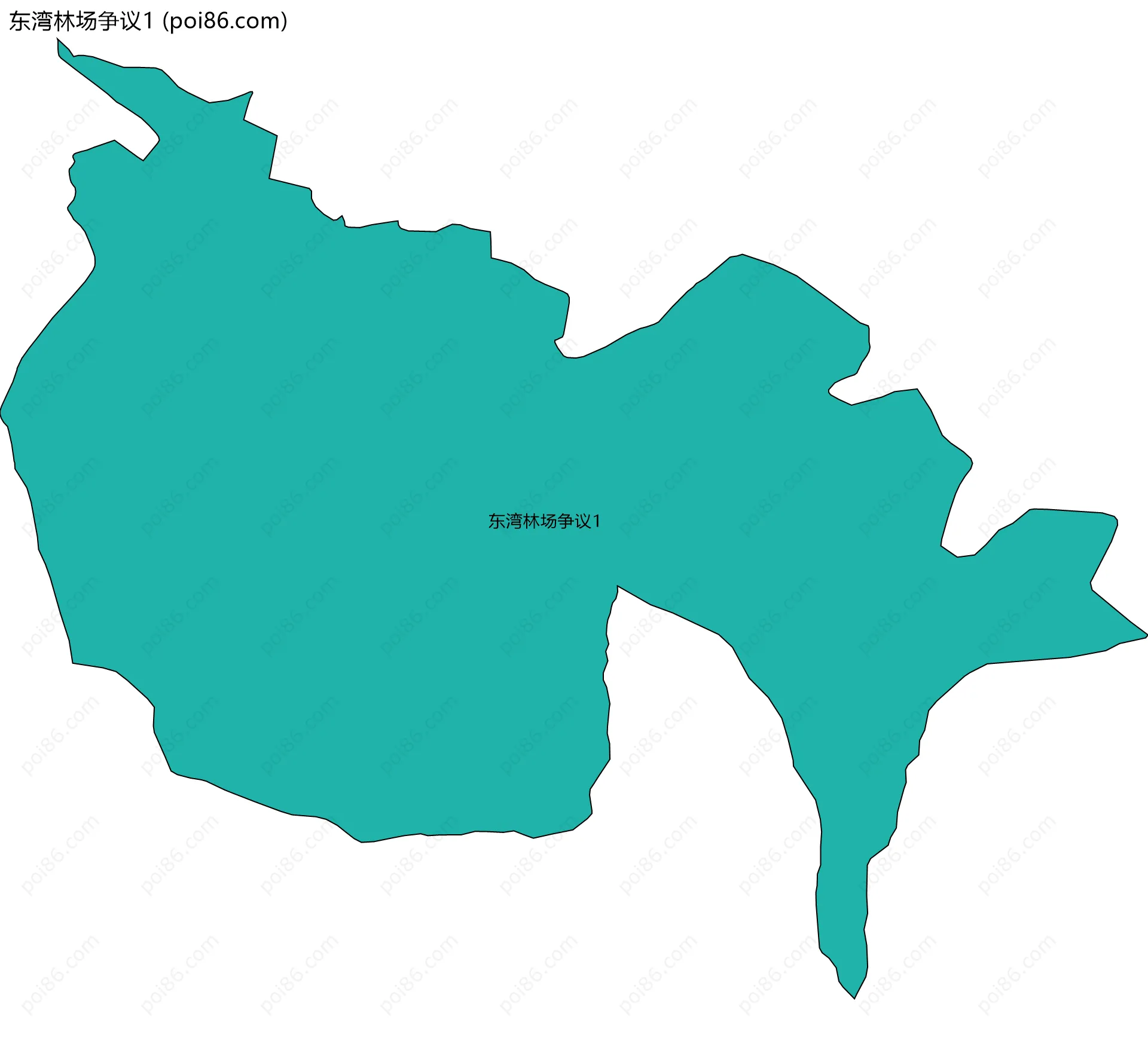东湾林场争议1边界地图