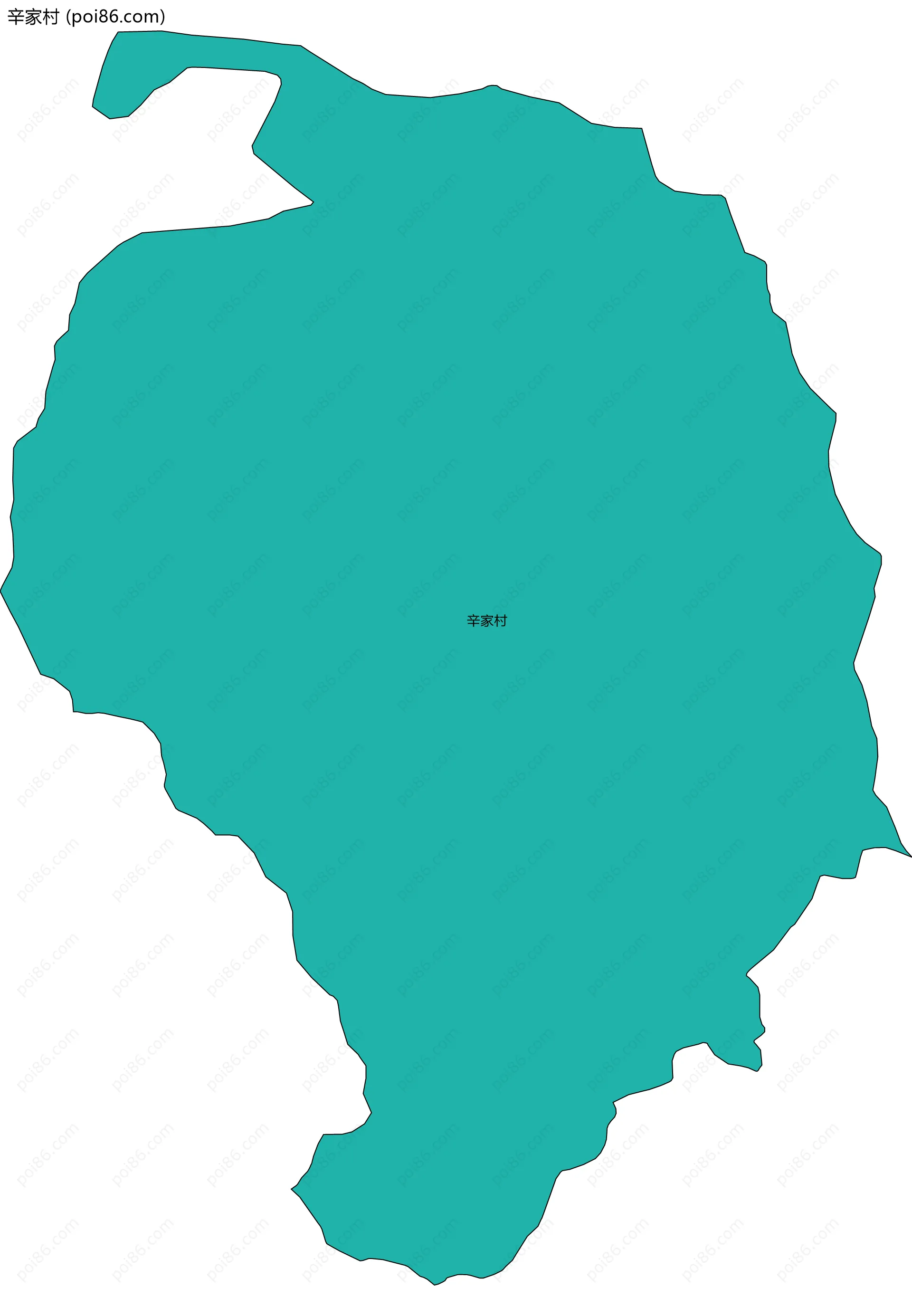 辛家村边界地图