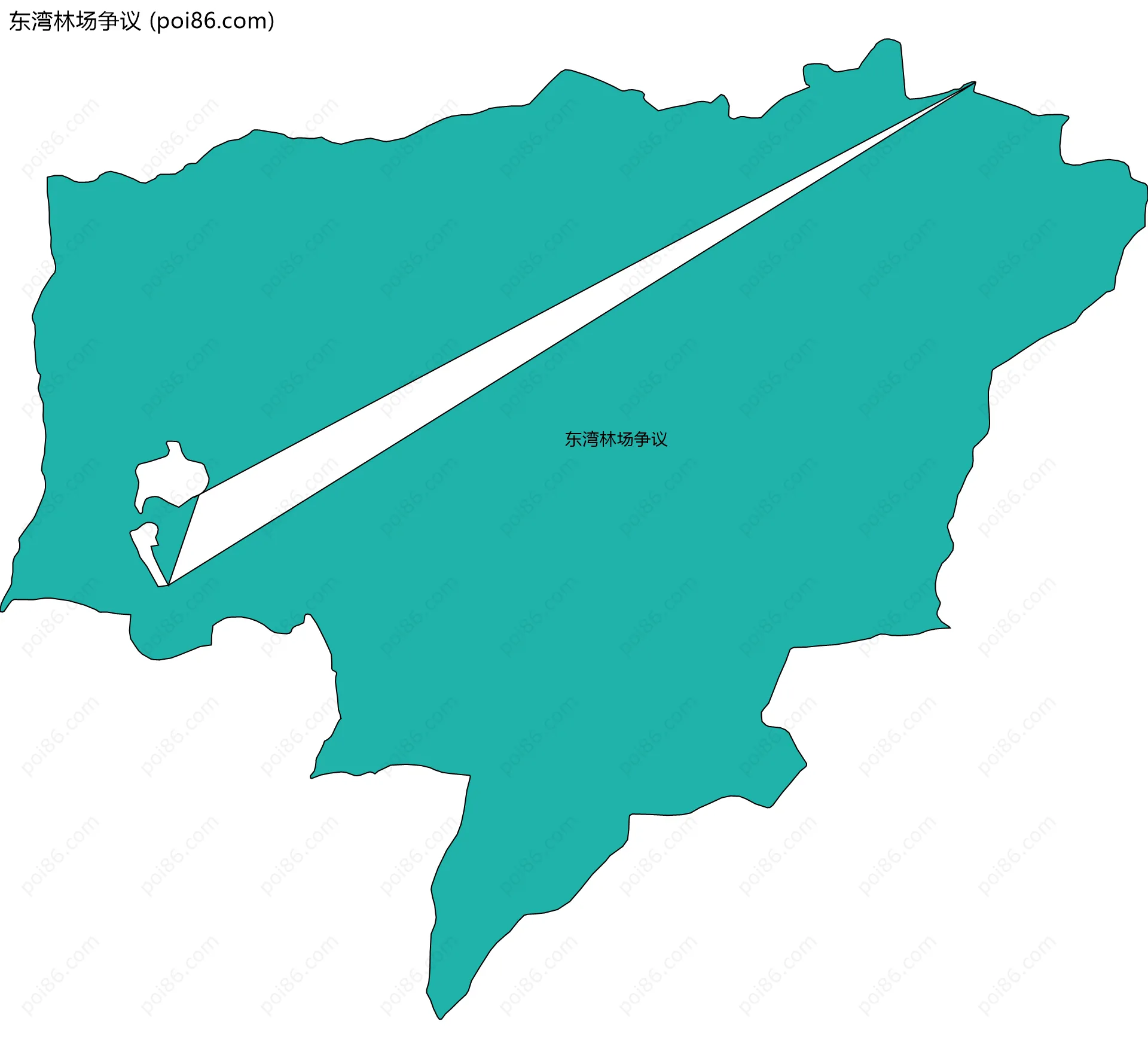 东湾林场争议边界地图