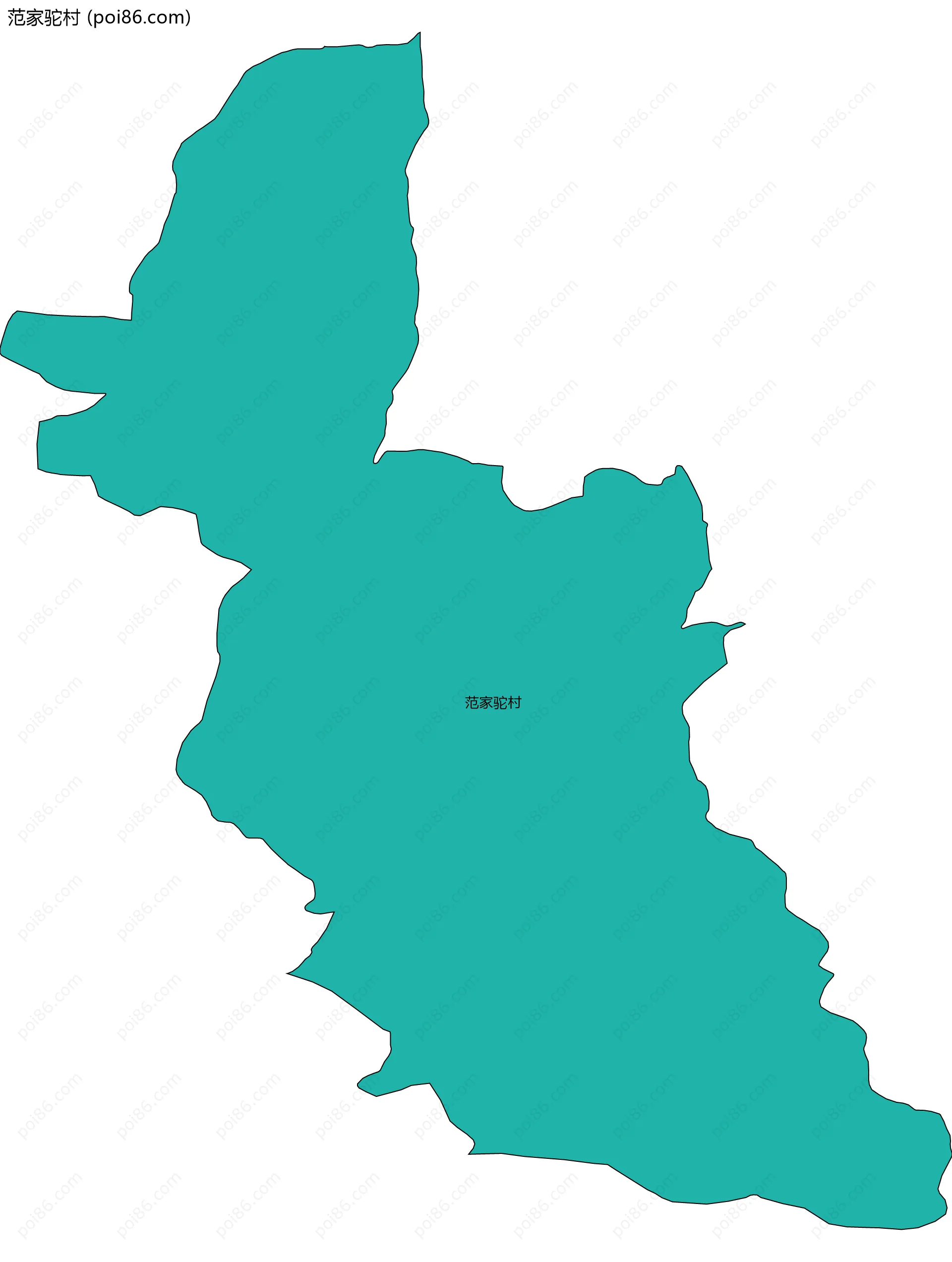 范家驼村边界地图