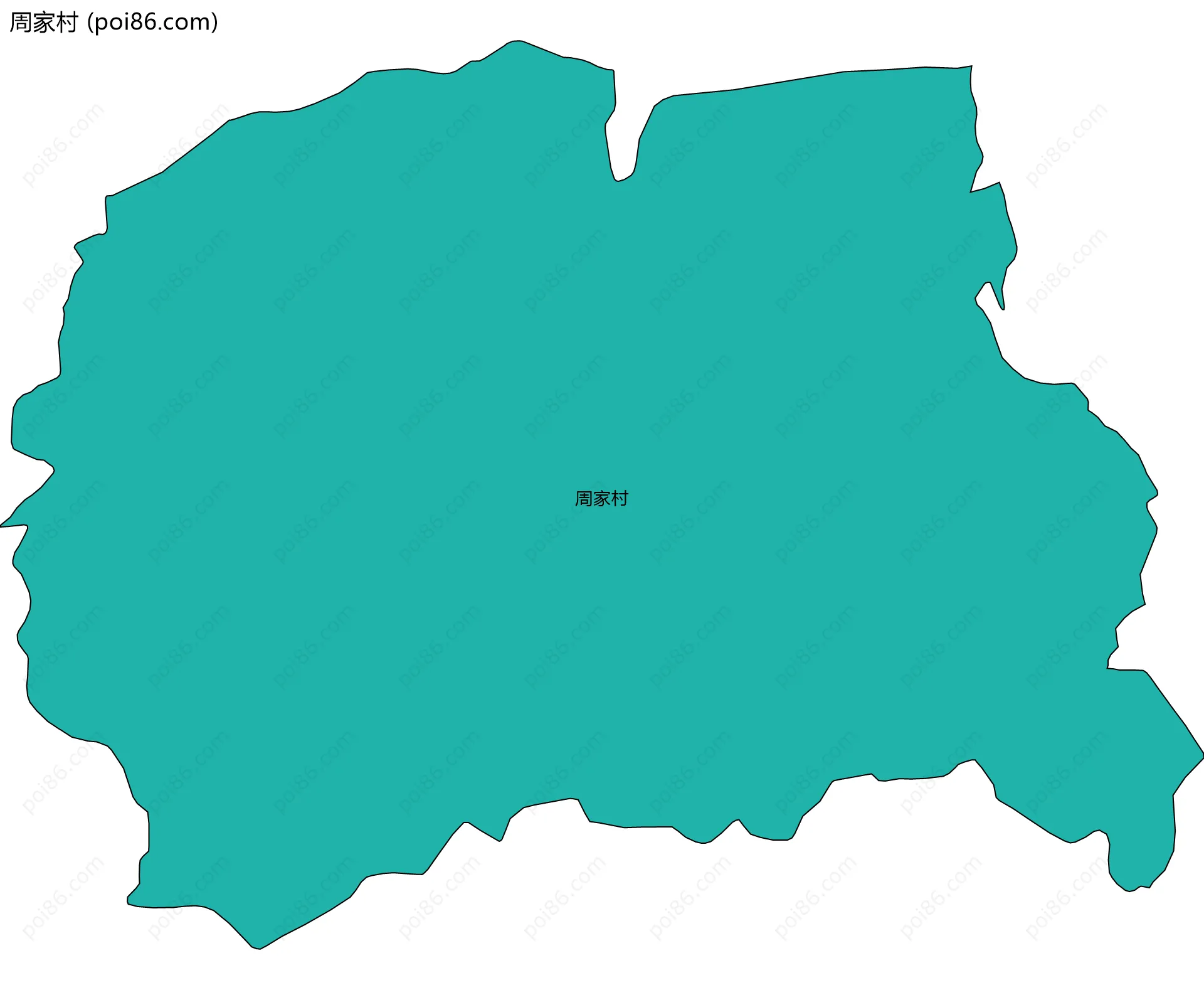 周家村边界地图