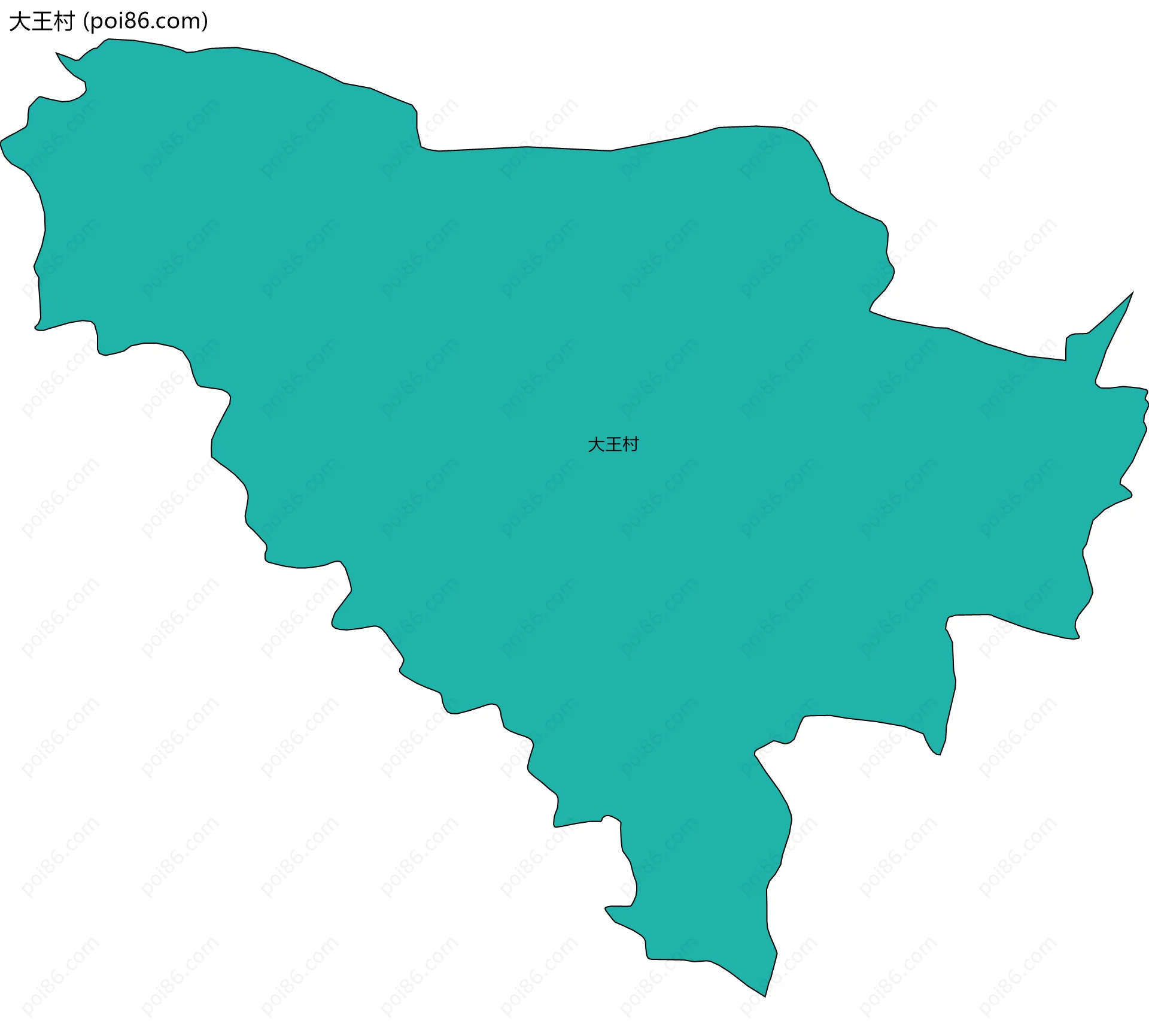 大王村边界地图