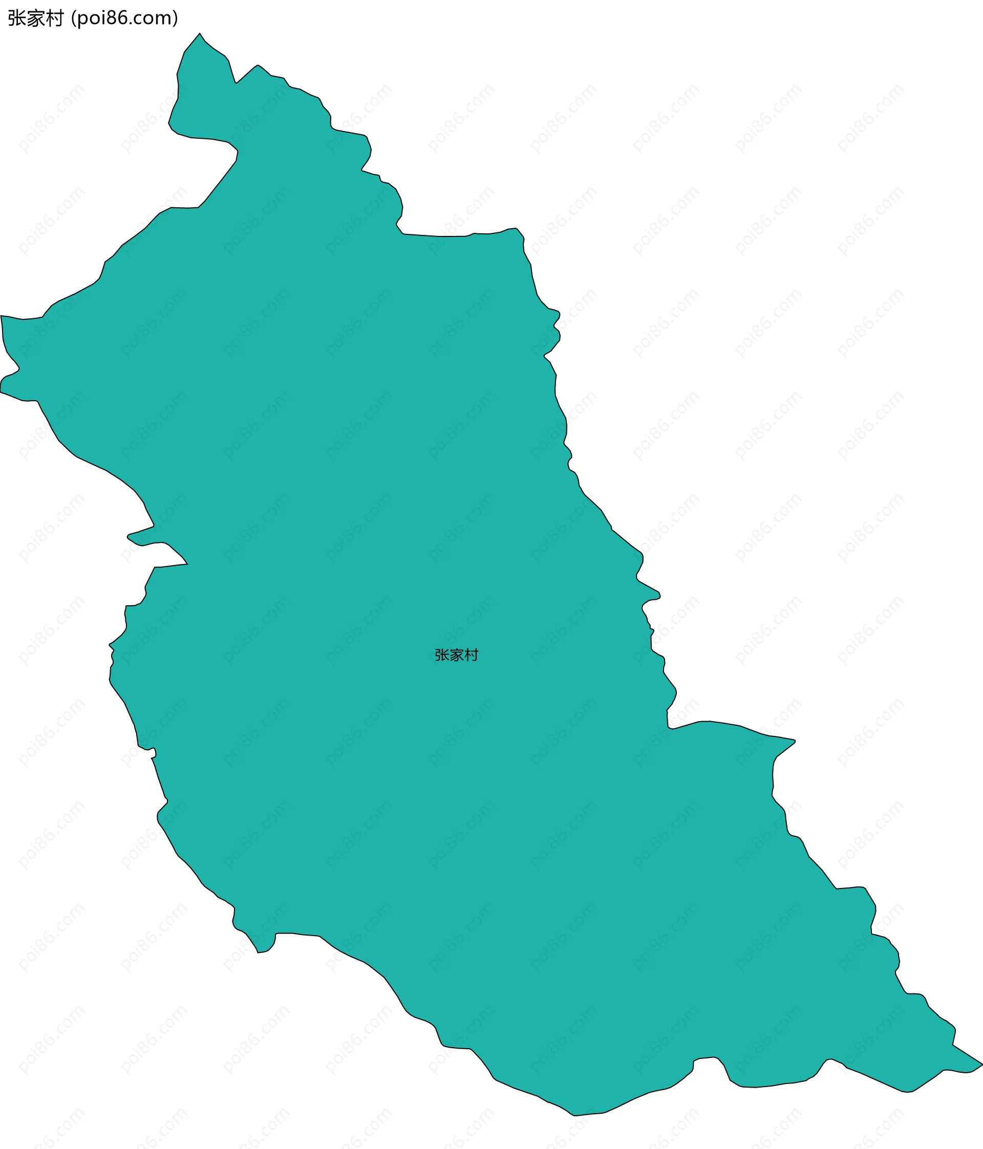 张家村边界地图