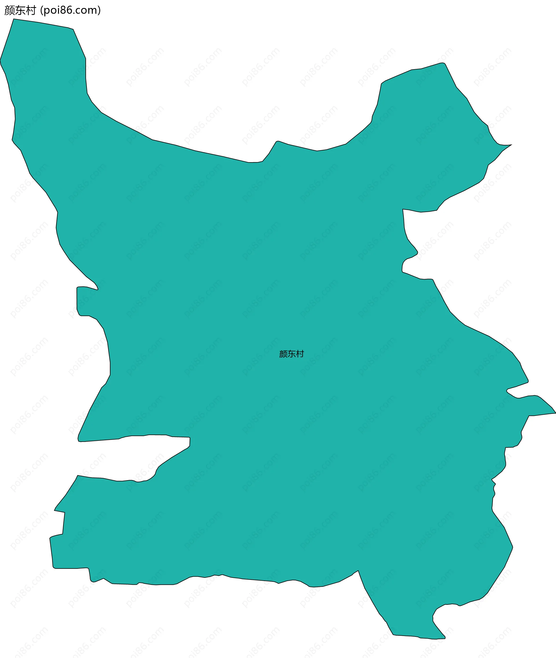颜东村边界地图