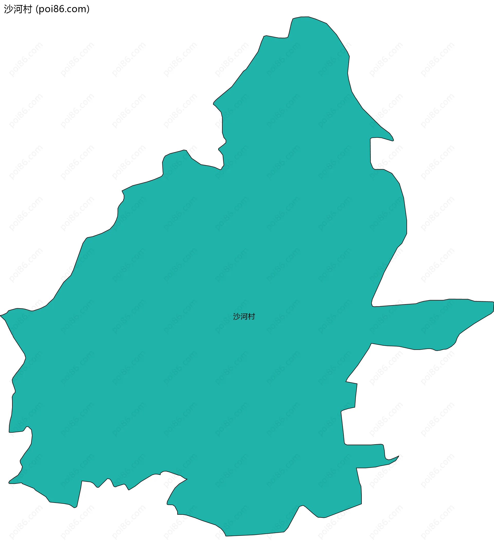 沙河村边界地图