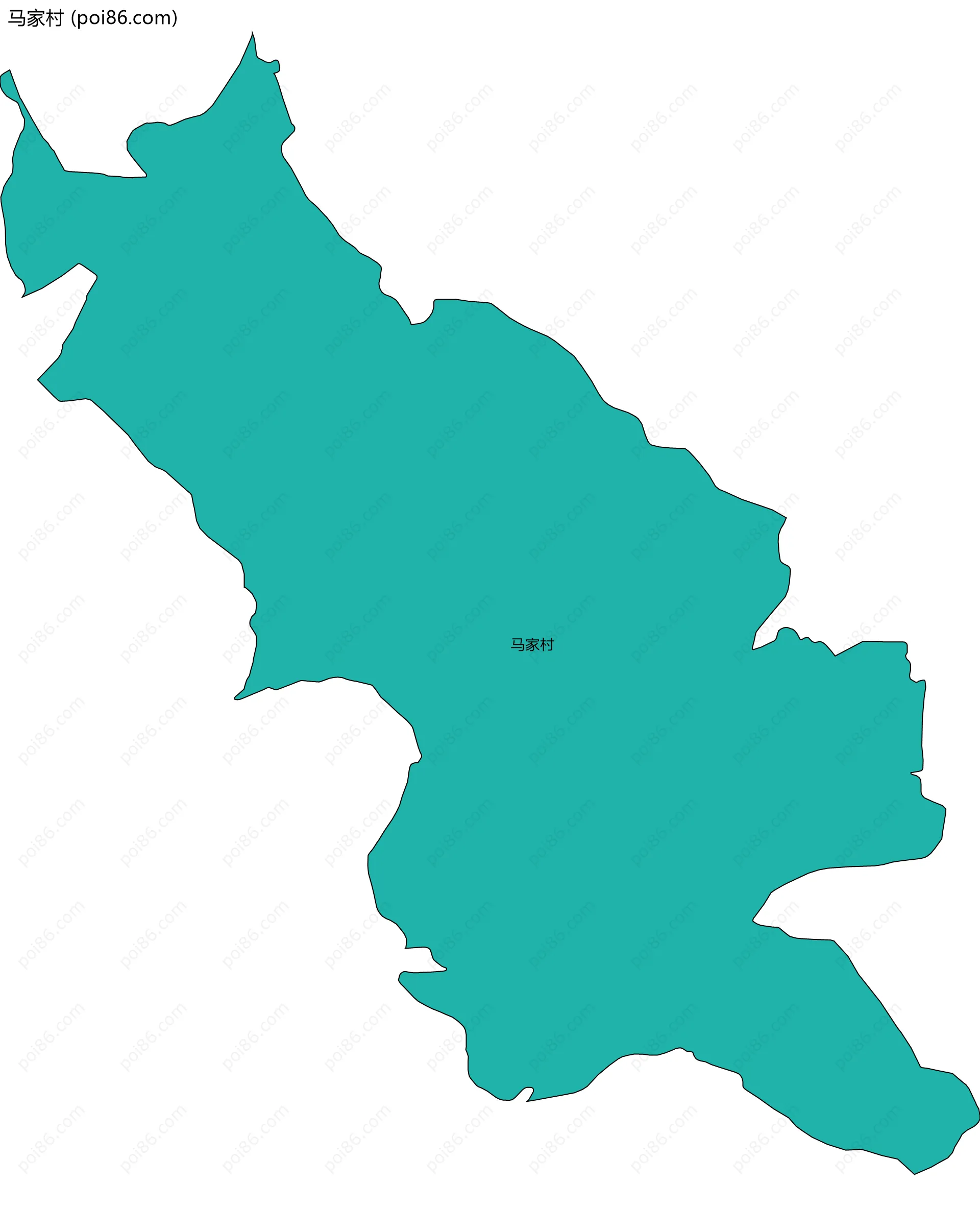 马家村边界地图