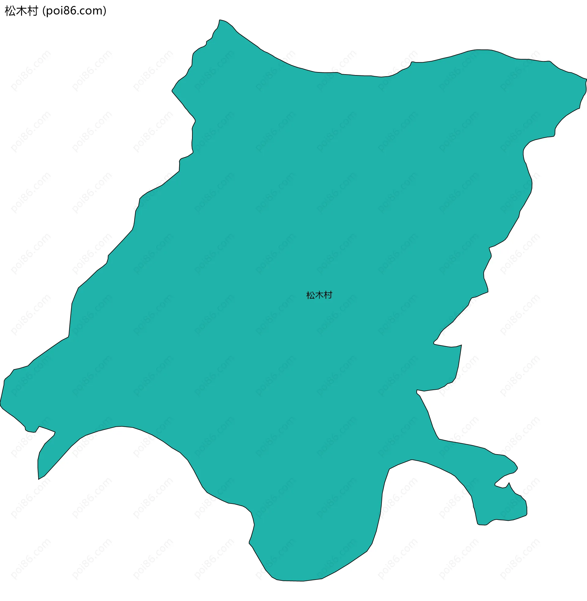 松木村边界地图