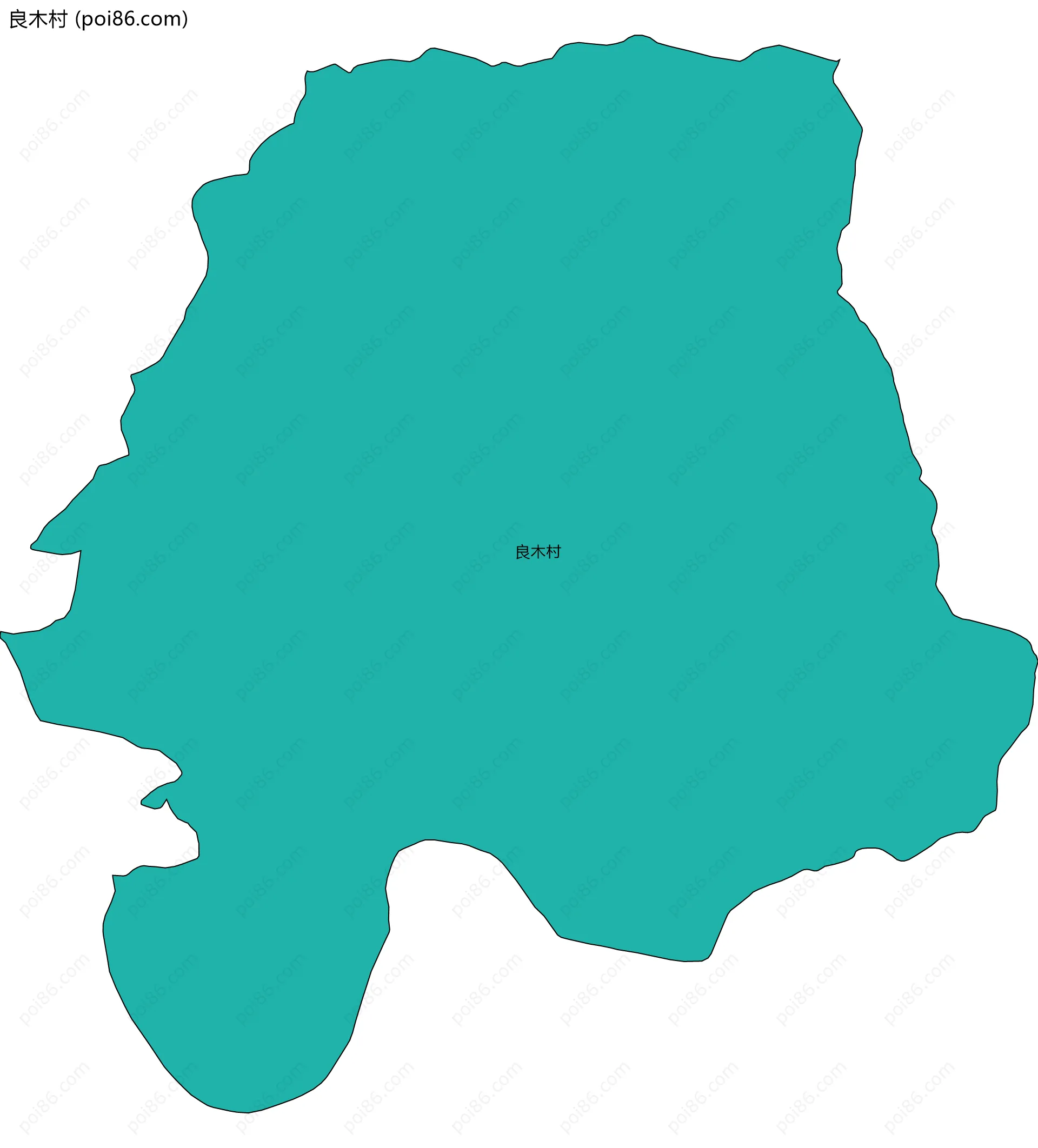 良木村边界地图