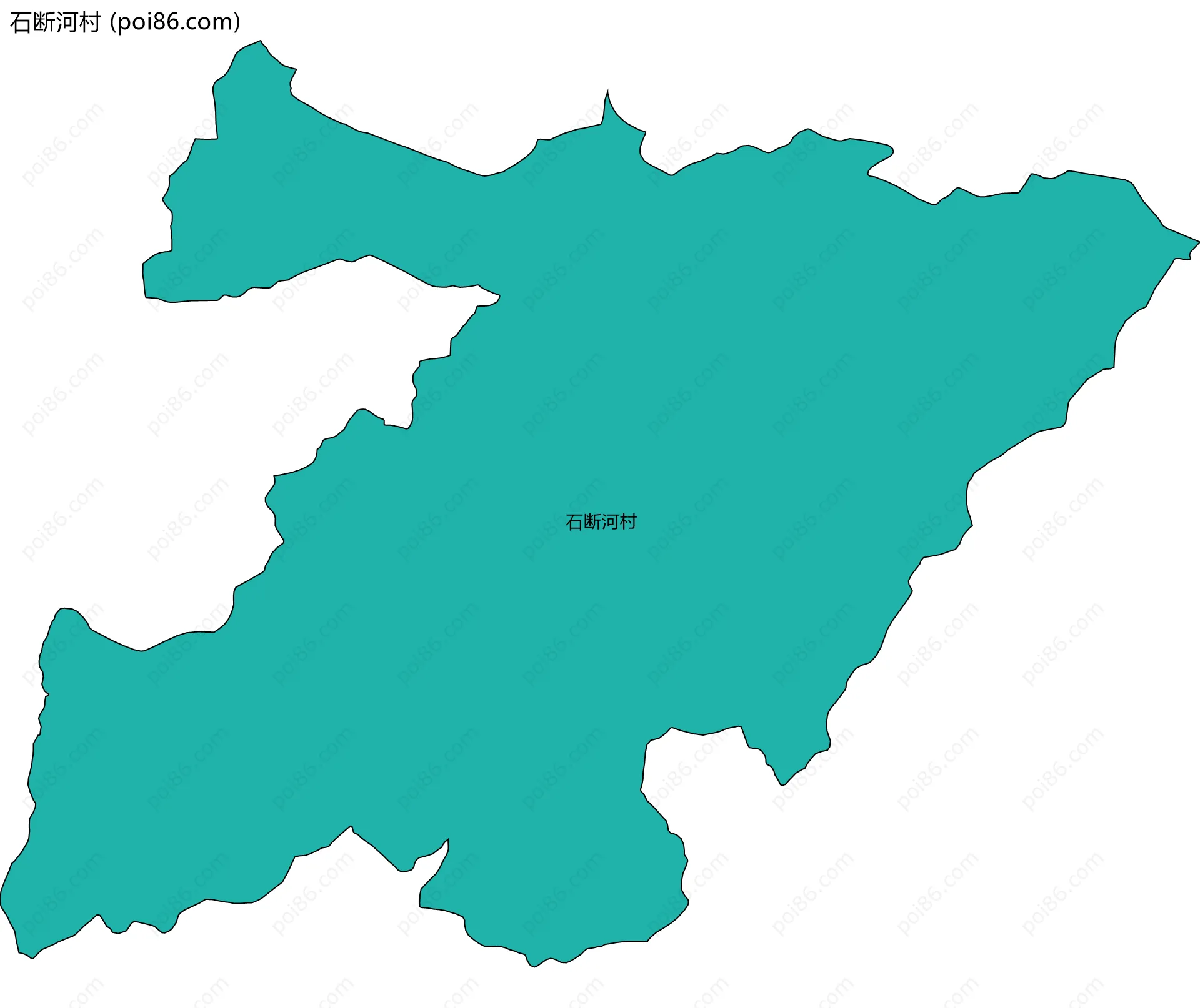 石断河村边界地图