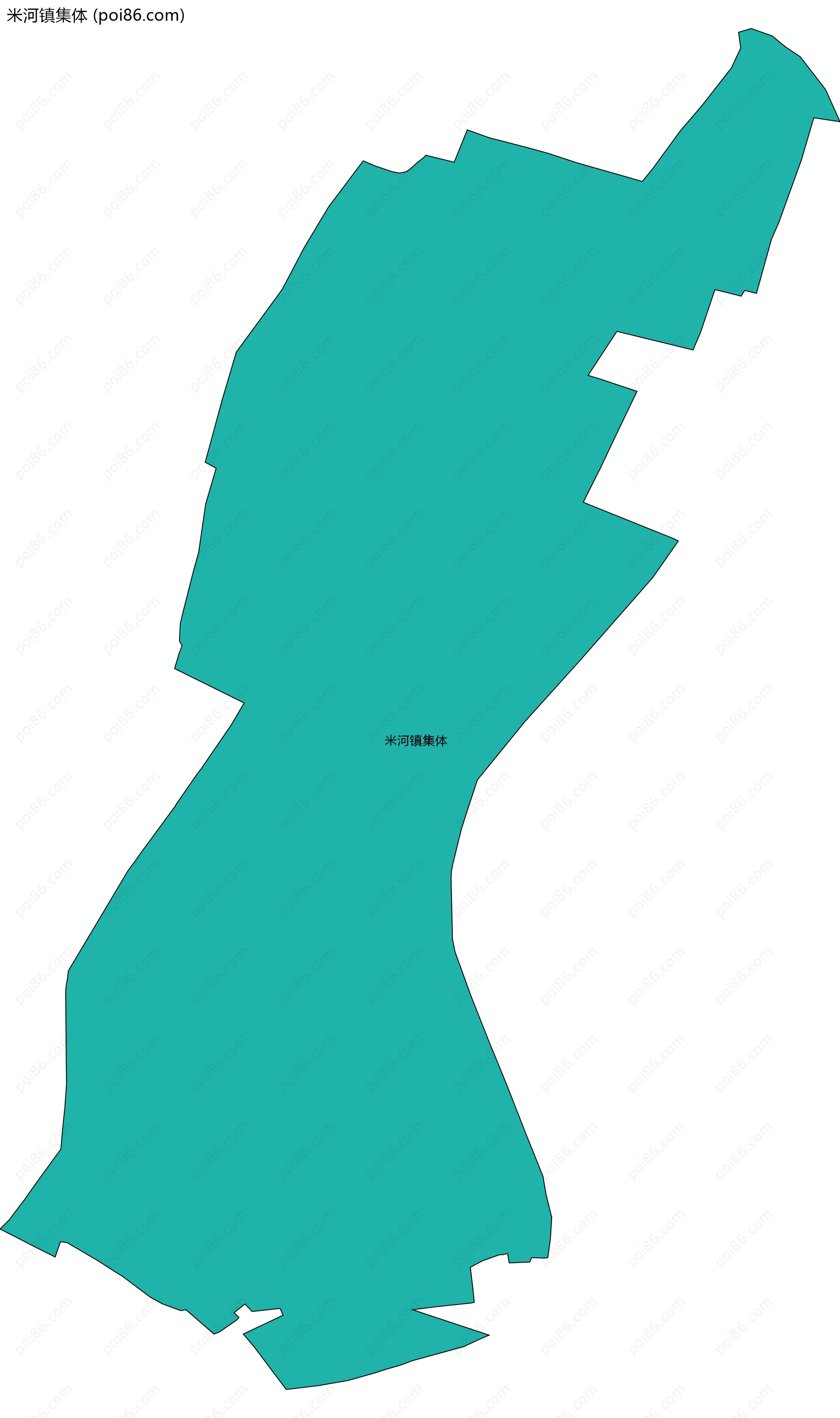 米河镇集体边界地图