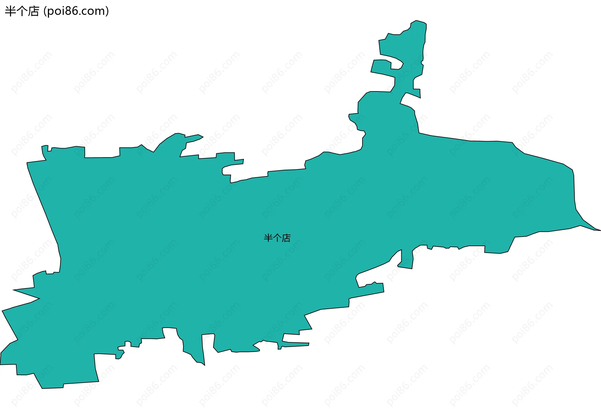半个店边界地图