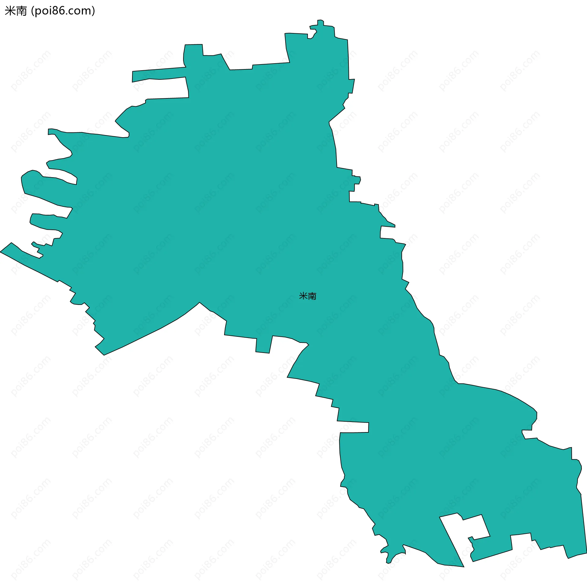 米南边界地图