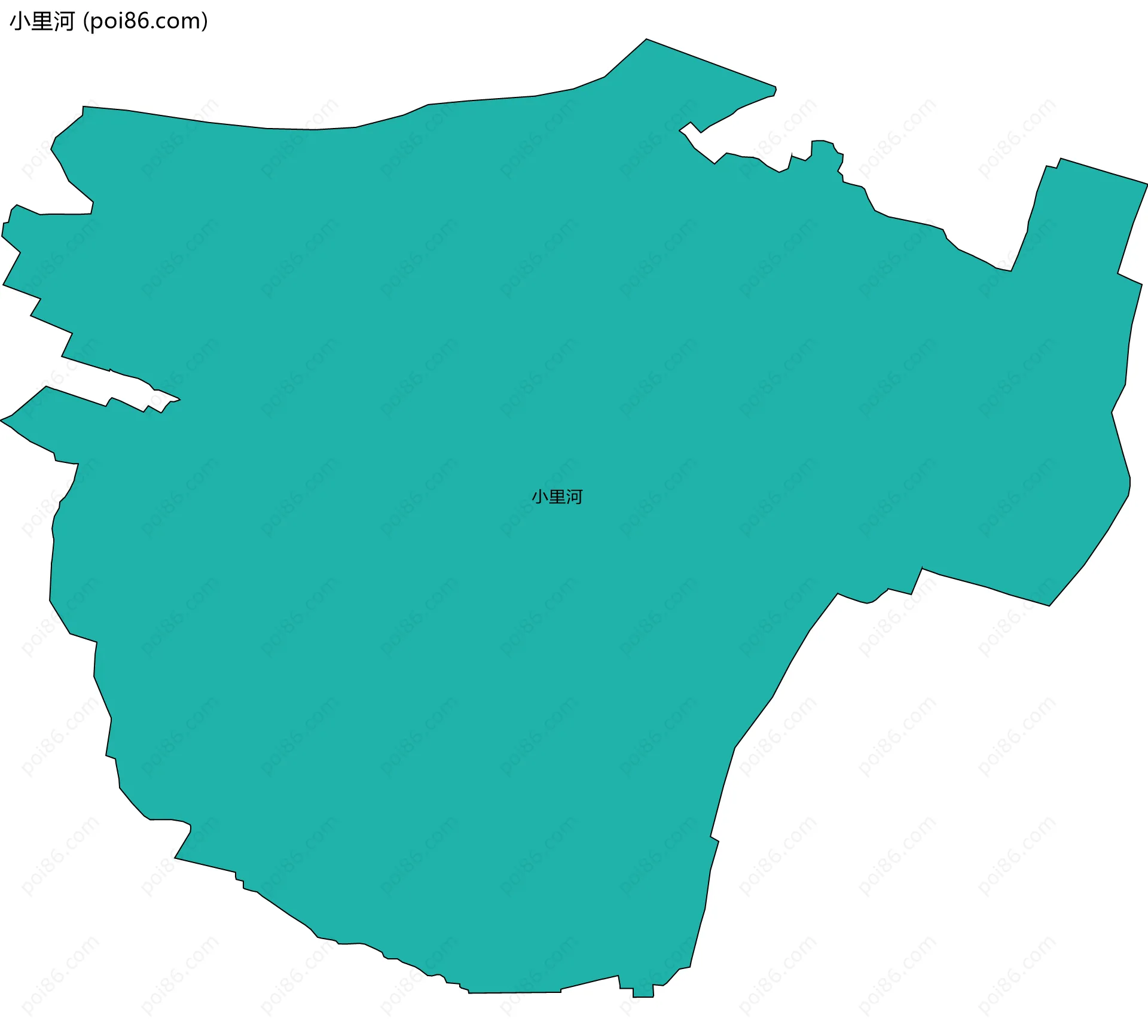 小里河边界地图