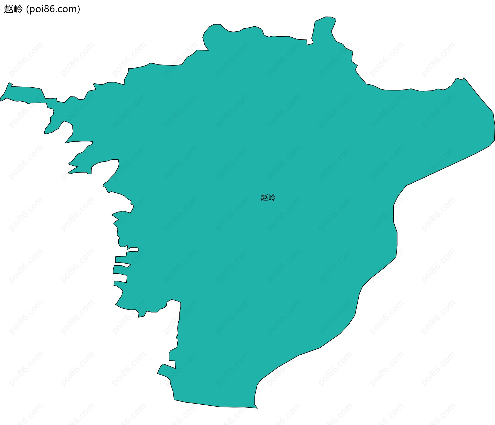 赵岭边界地图