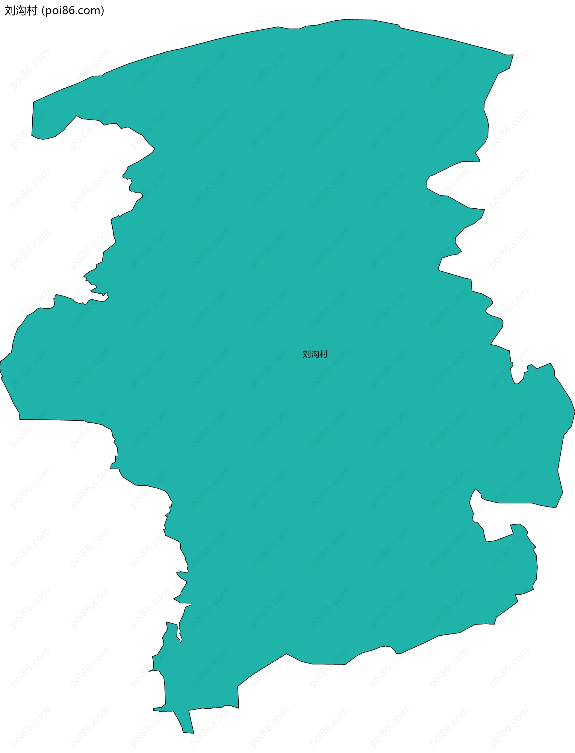 刘沟村边界地图