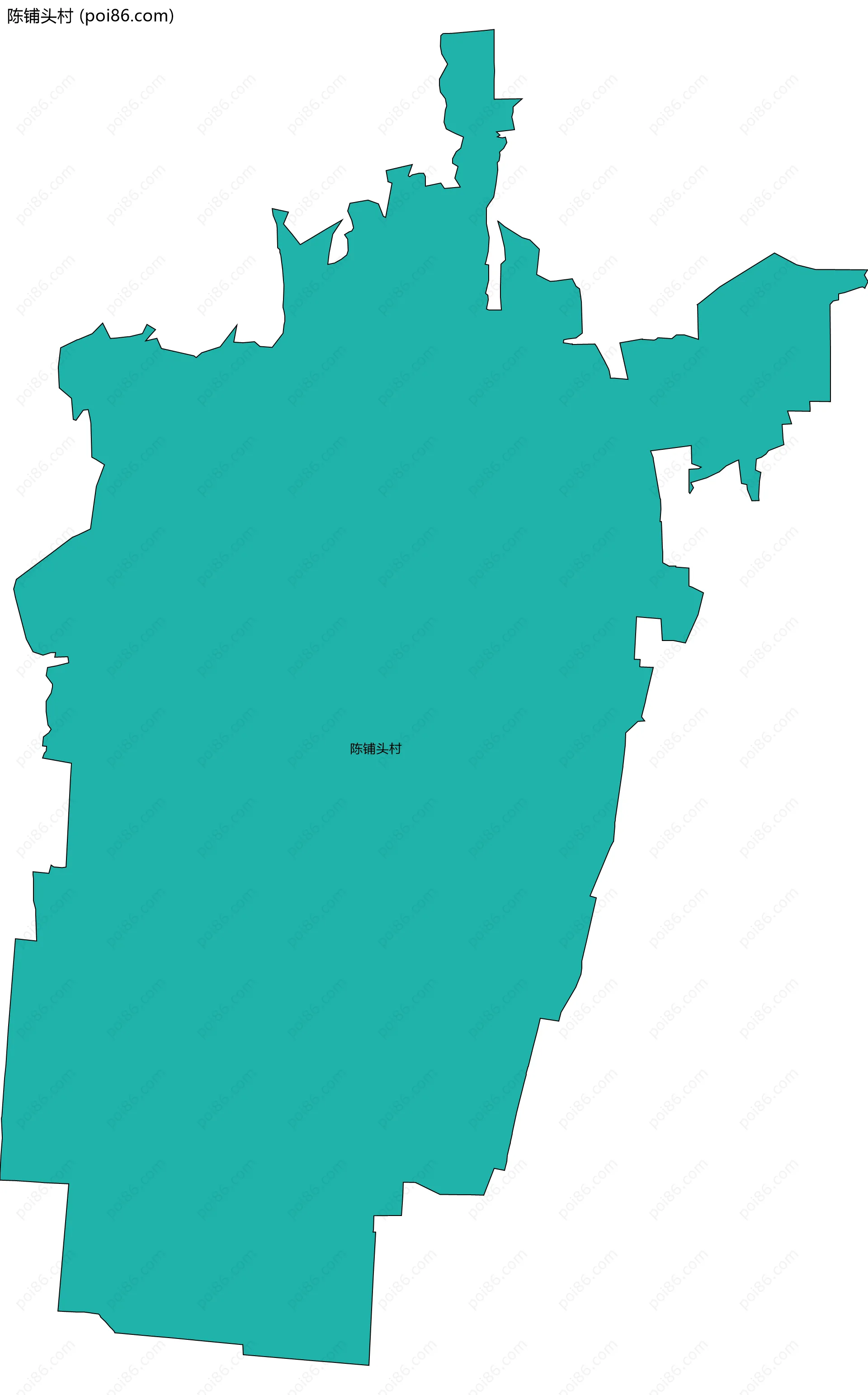 陈铺头村边界地图