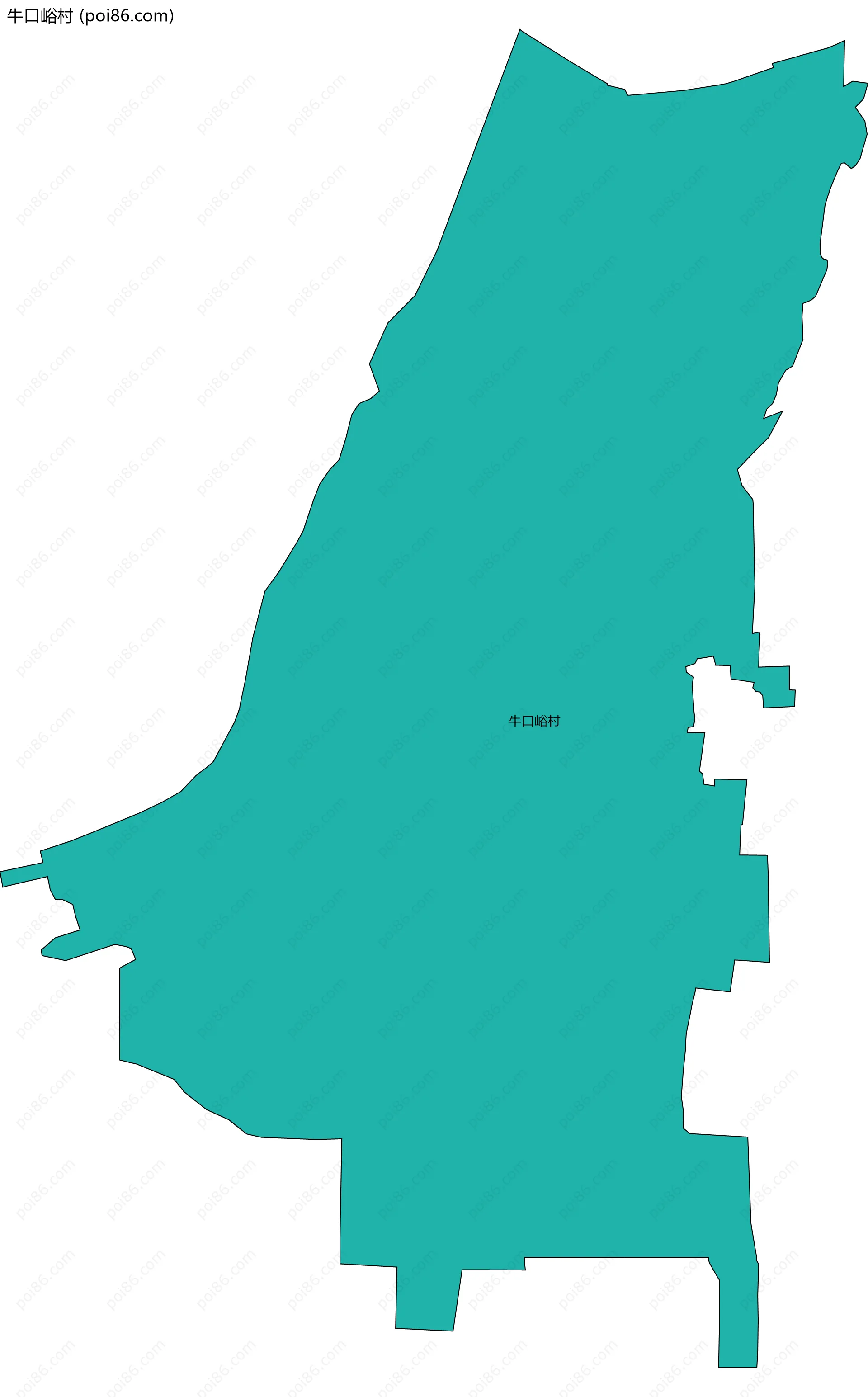 牛口峪村边界地图