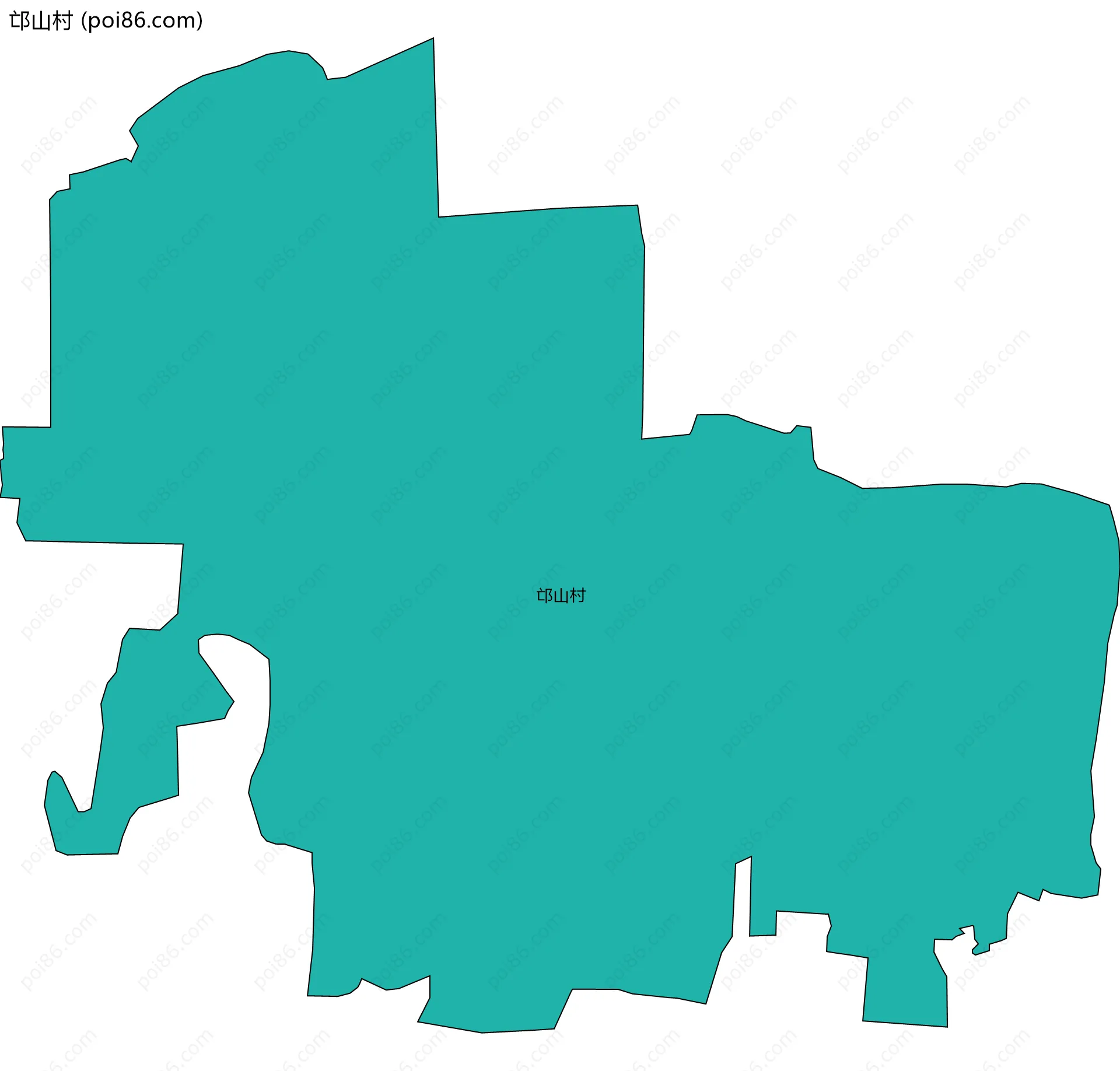 邙山村边界地图