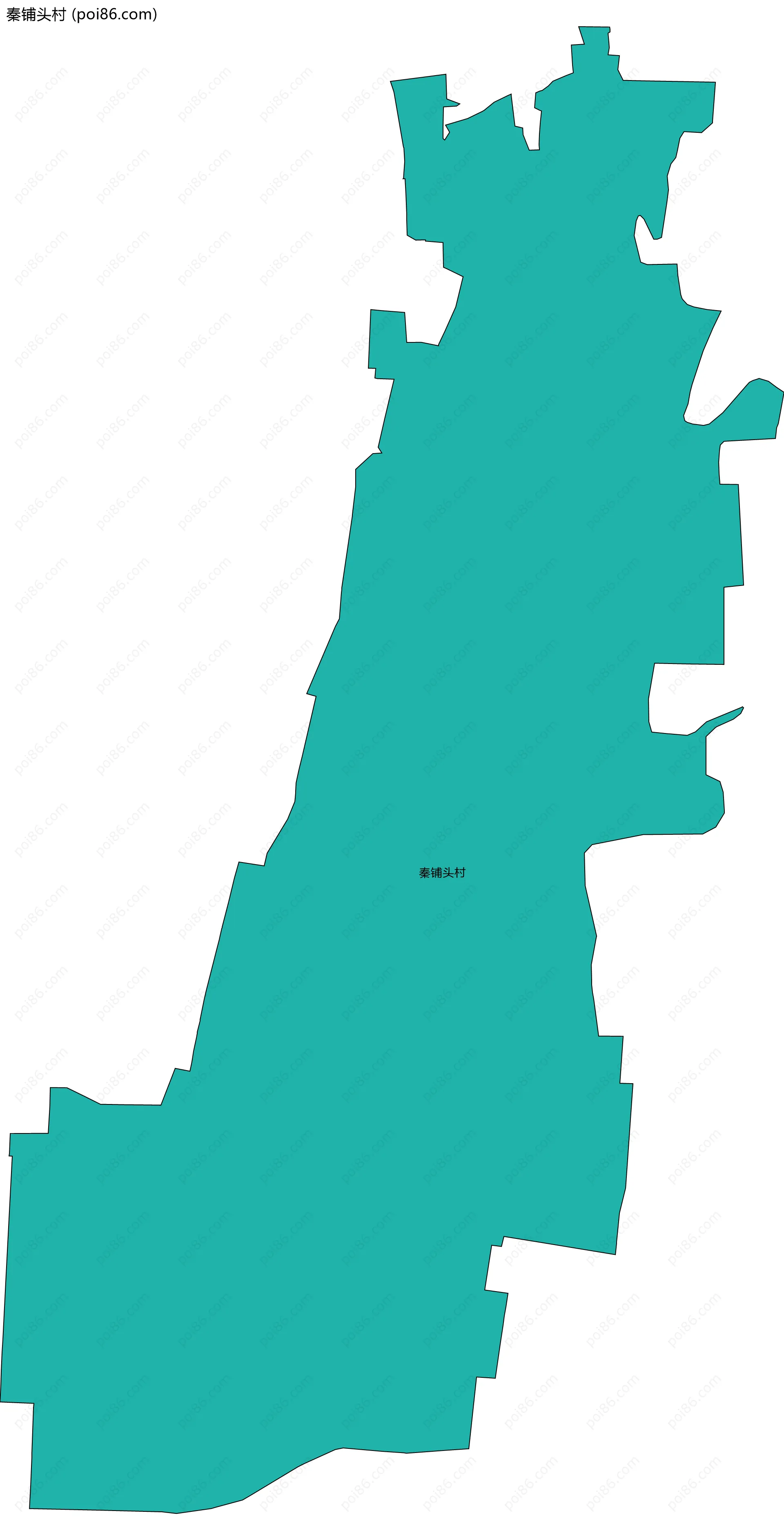 秦铺头村边界地图