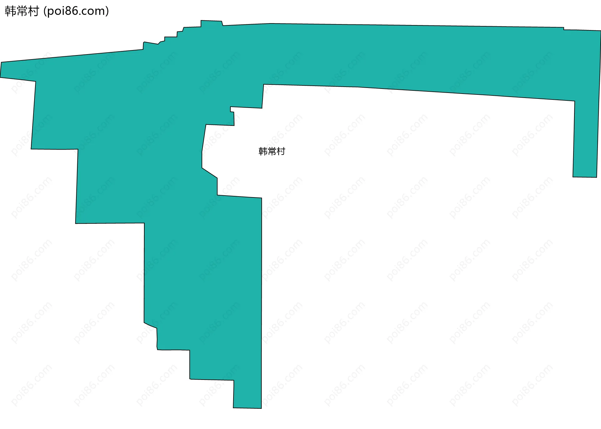 韩常村边界地图