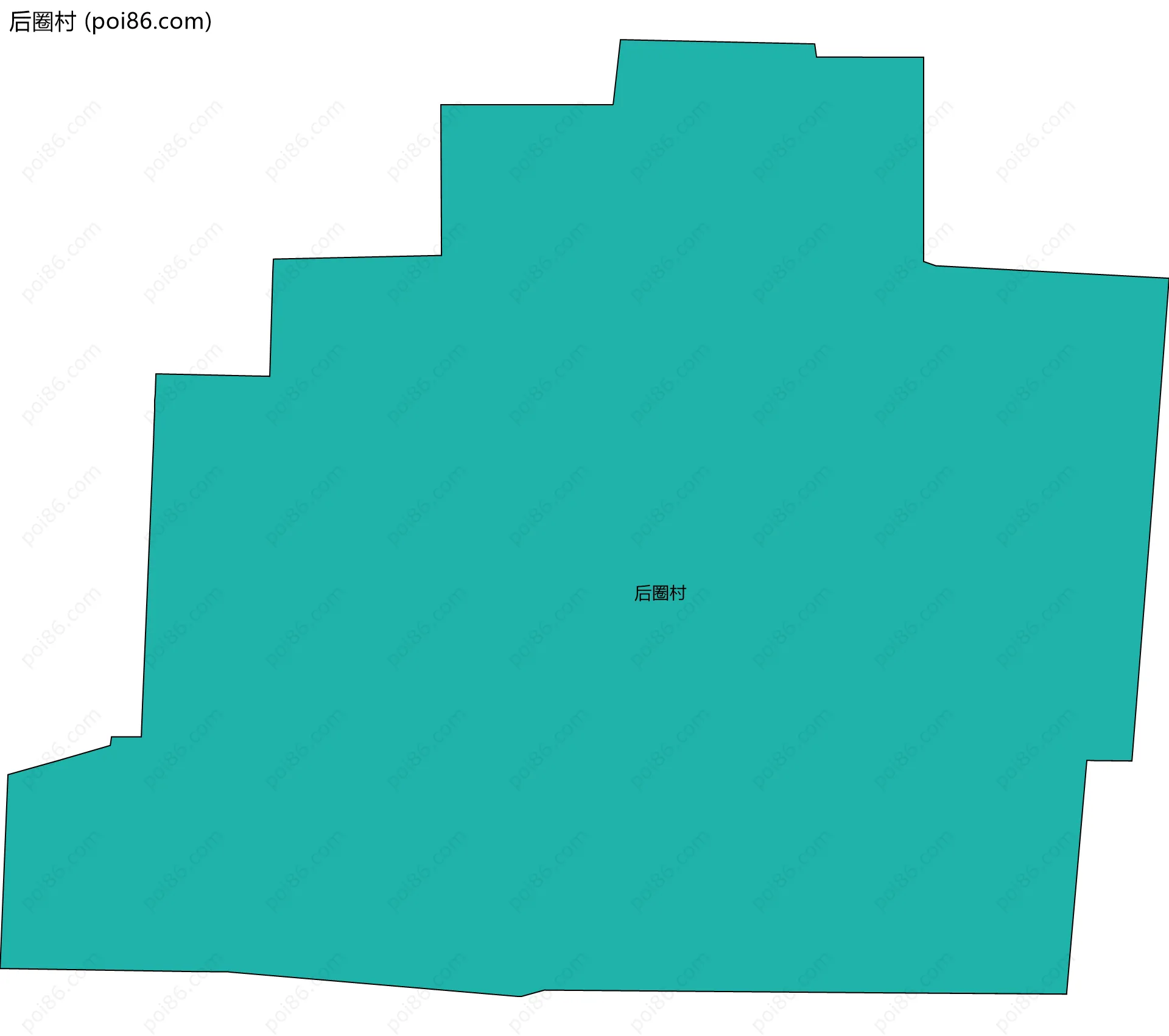 后圈村边界地图