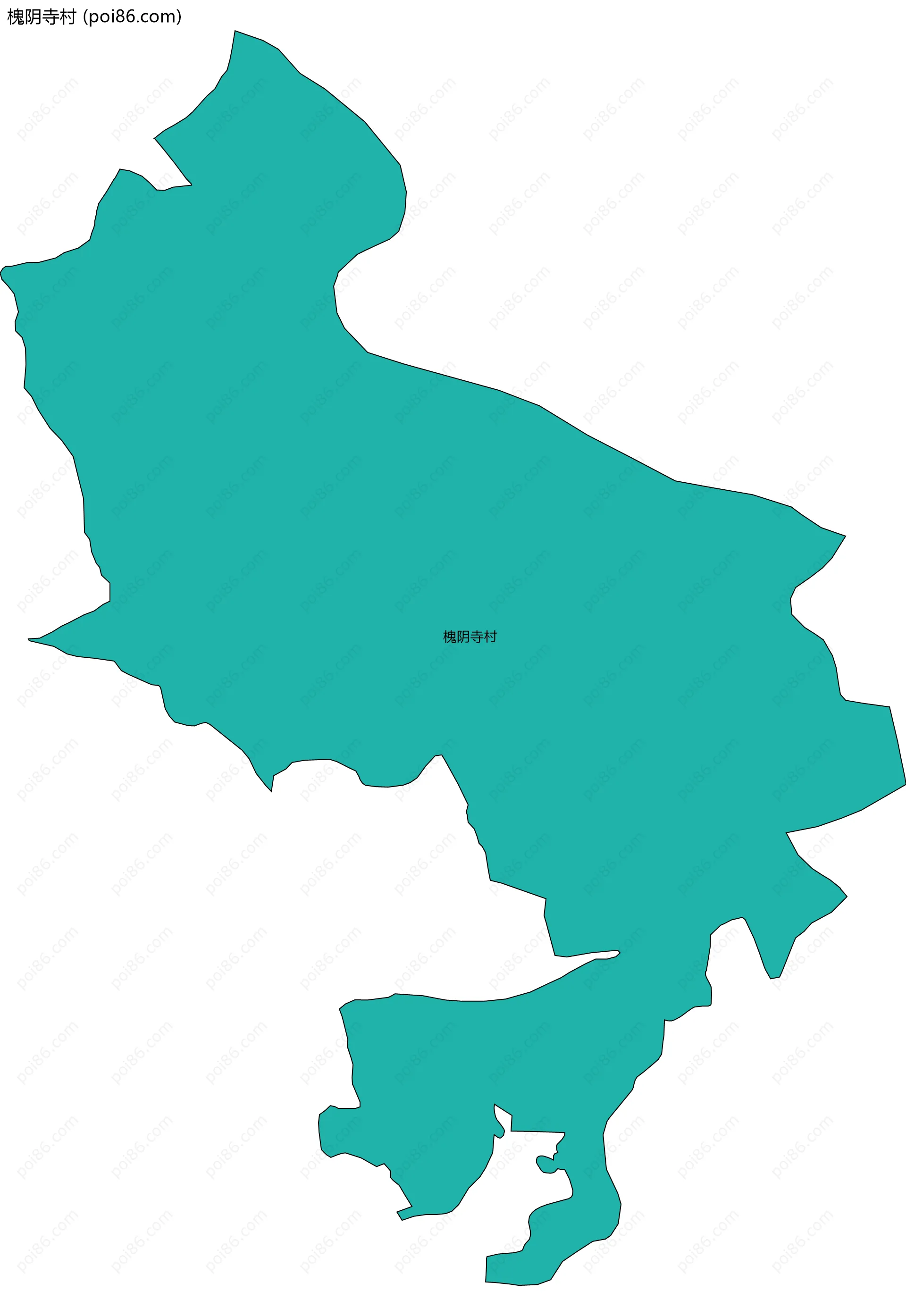 槐阴寺村边界地图